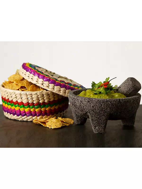 Authentic DELUXE Mexican Molcajete, 7 DIAMETER - FREE SHIPPING