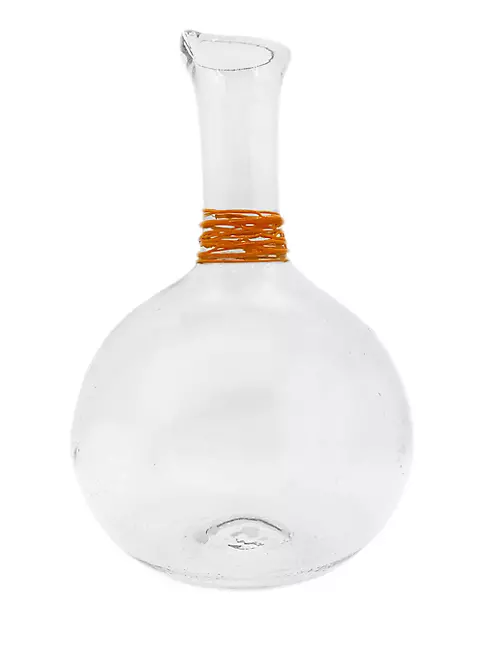 Handblown Glass Carafe Verve Culture White