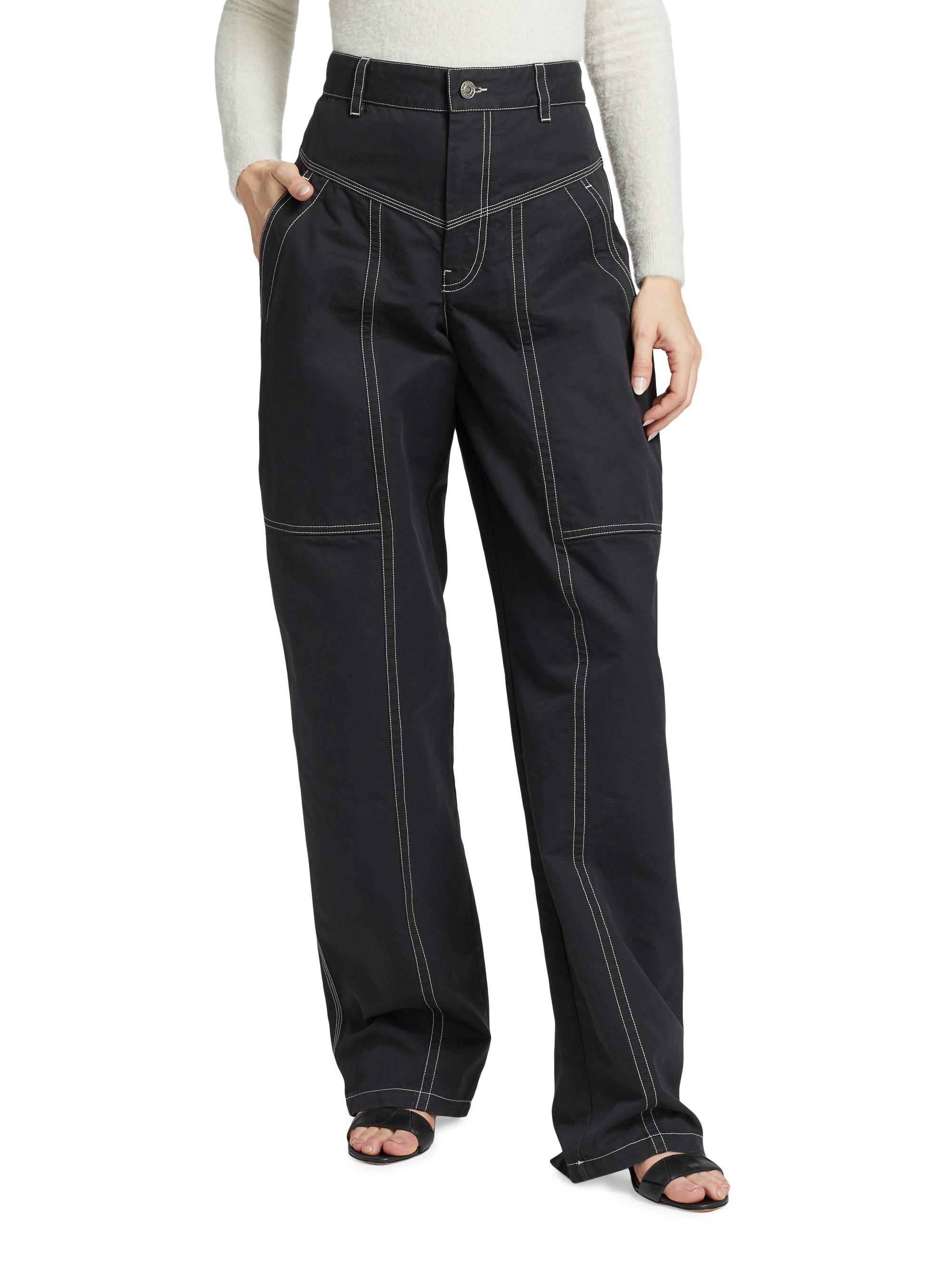 Isabel Marant Étoile Denzel Topstitch Pants | Saks Fifth Avenue