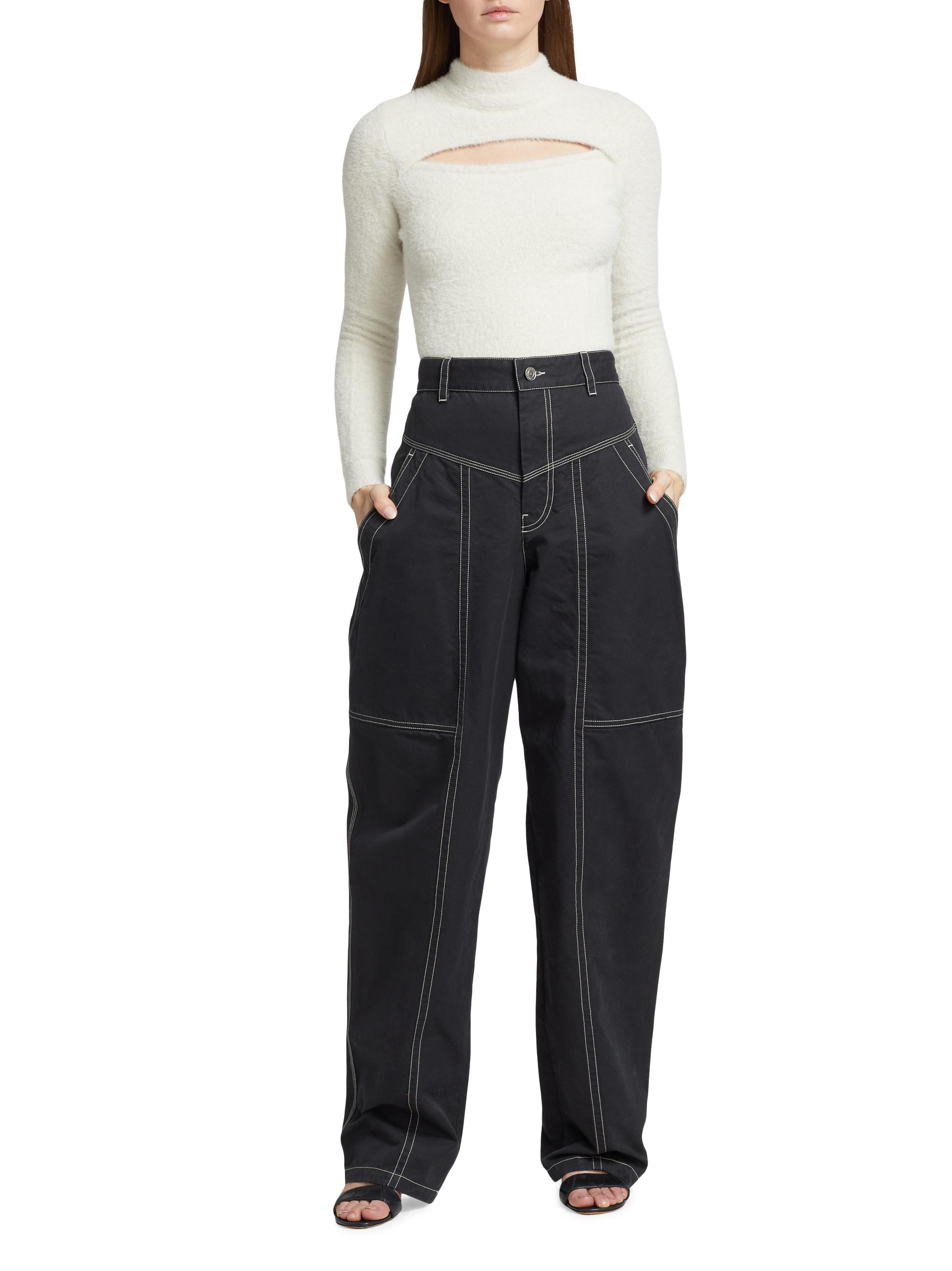 Isabel Marant Étoile Denzel Topstitch Pants | Saks Fifth Avenue