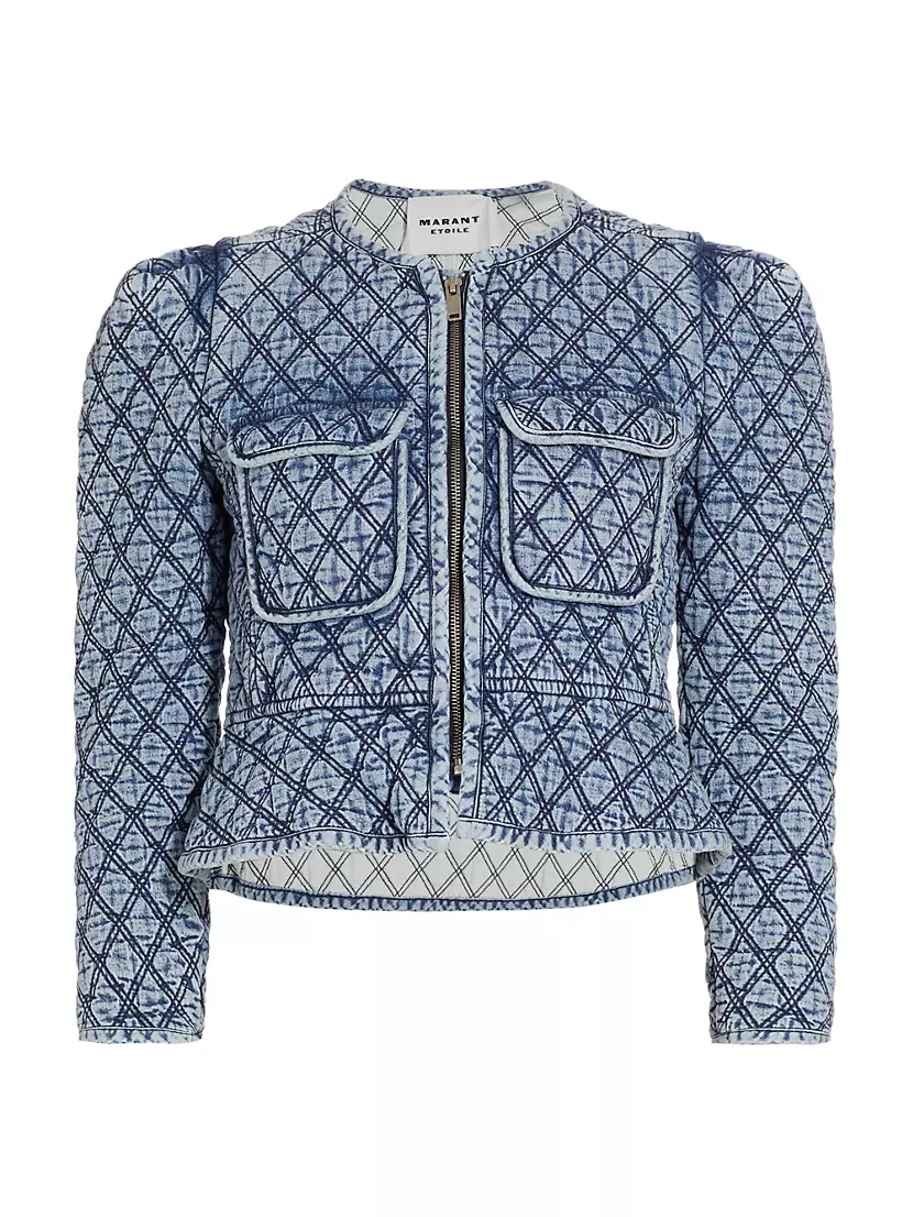 Shop Isabel Étoile Quilted Chambray Jacket | Saks Fifth Avenue