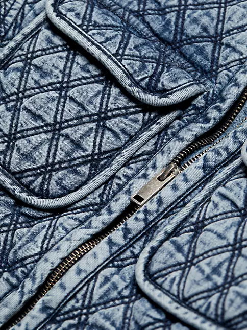 Louis Vuitton Men's Blue Quilted Gilet Vest size 42 US / L