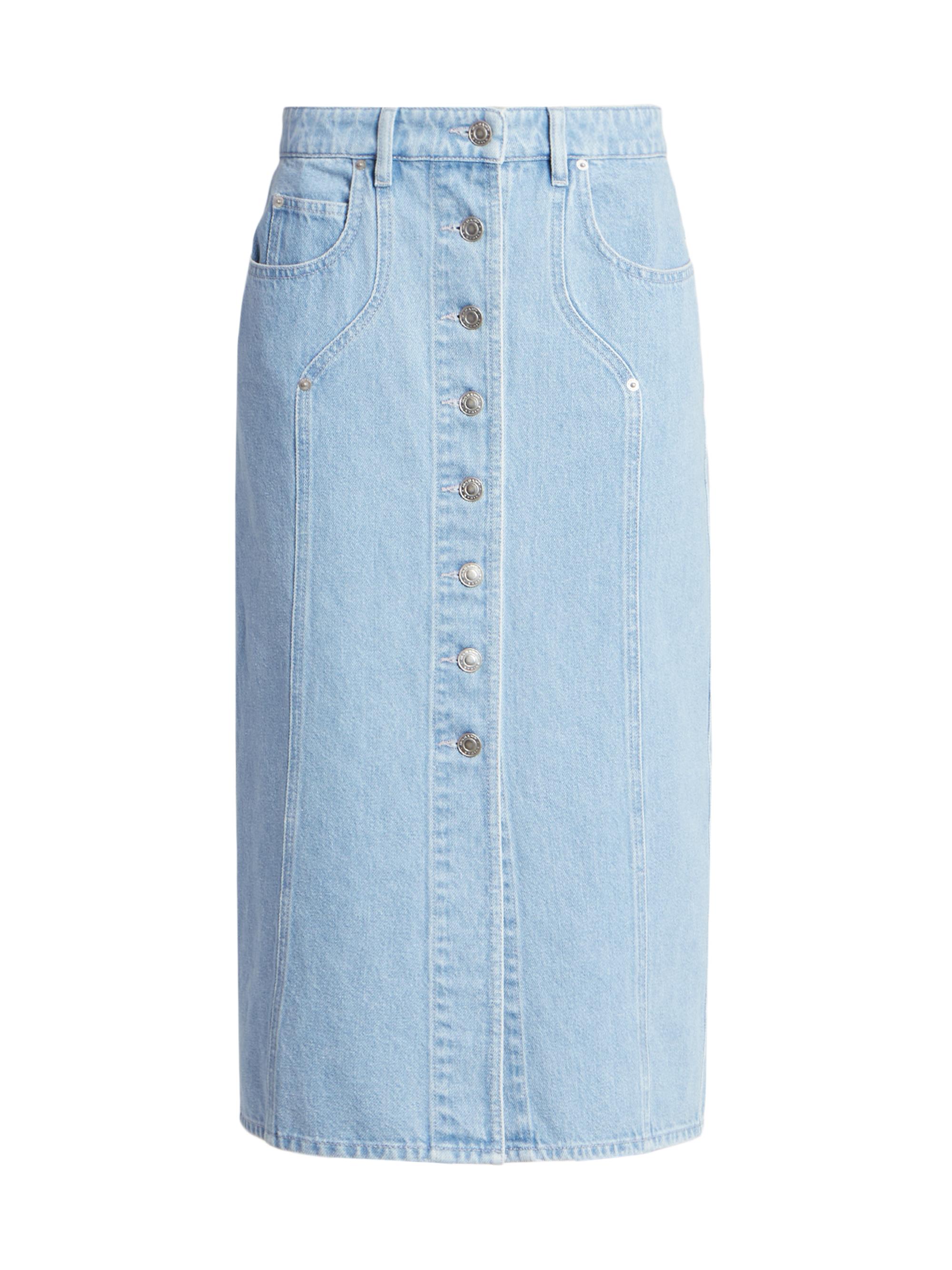 Isabel Marant Étoile Women's Vandy Denim Button-Front Skirt - Light Blue