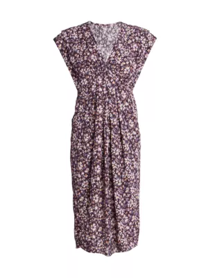 Isabel Marant Etoile Brown amp; Purple Valdi Midi Dress