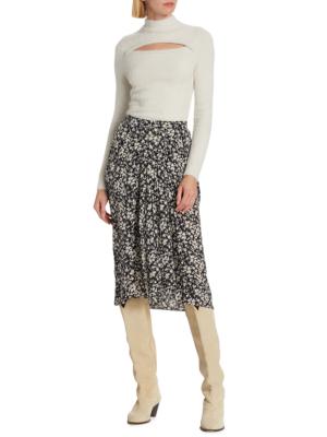 MARANT ÉTOILE Eolia floral-print skirt - Purple