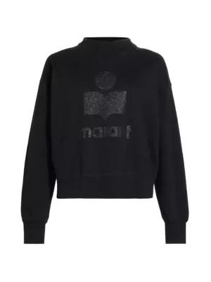 MARANT ÉTOILE Shanon logo-printed hoodie - Black
