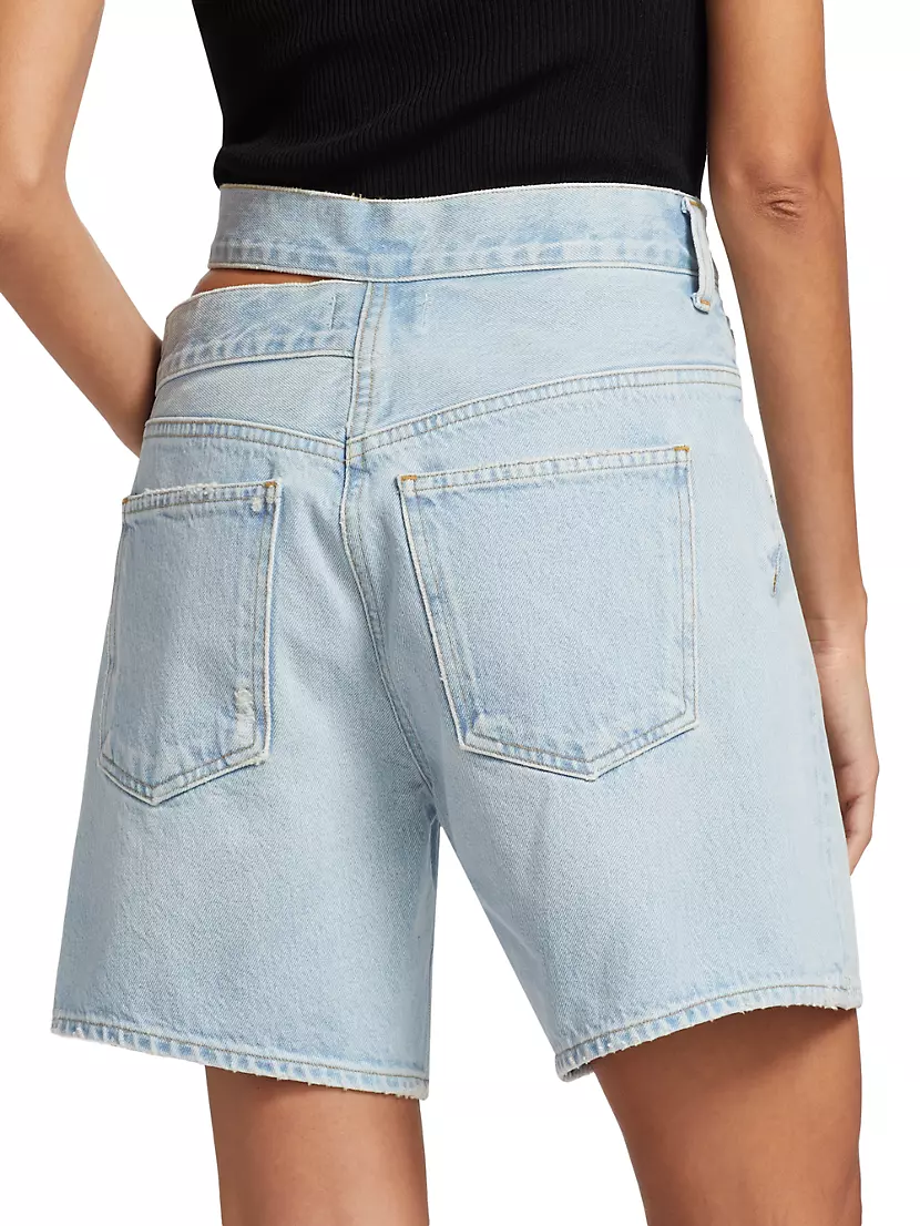 Shop Agolde Broken Waistband Denim Shorts | Saks Fifth Avenue