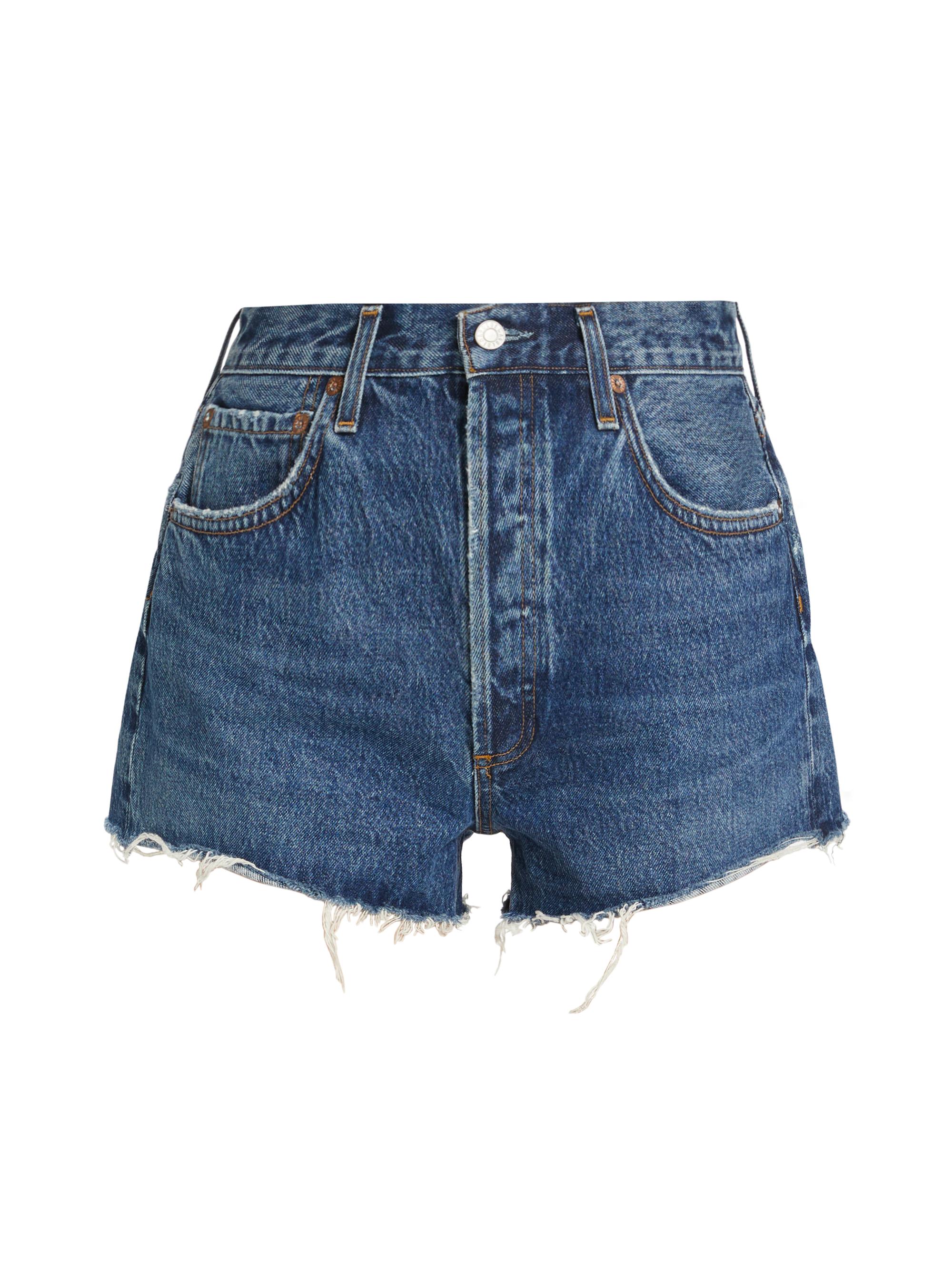 Agolde Women's Parker Mid-Rise Denim Shorts - Caution