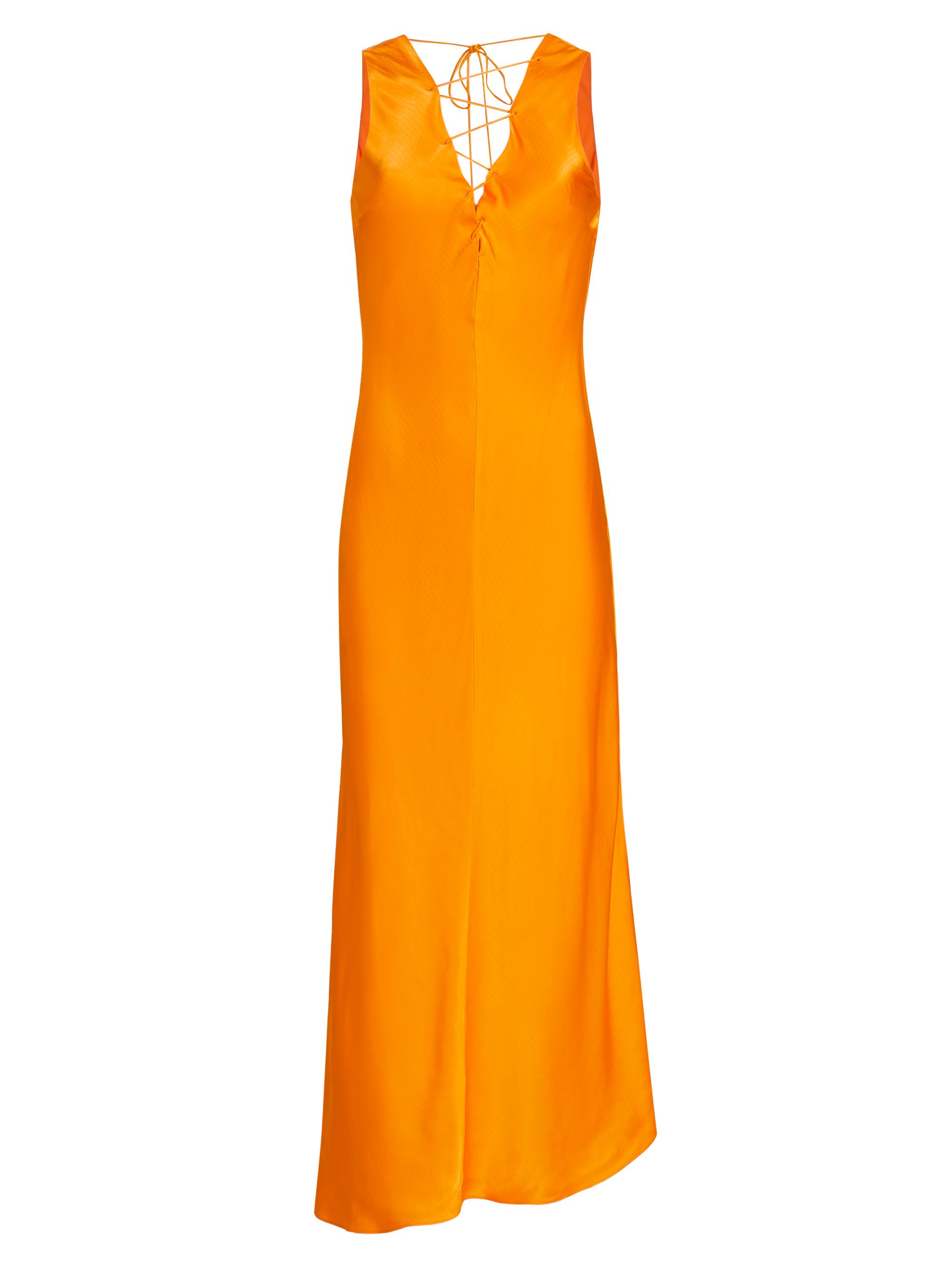 FRAME Women's Stripe Satin Lace-Up Midi-Dress - Rossum One Year