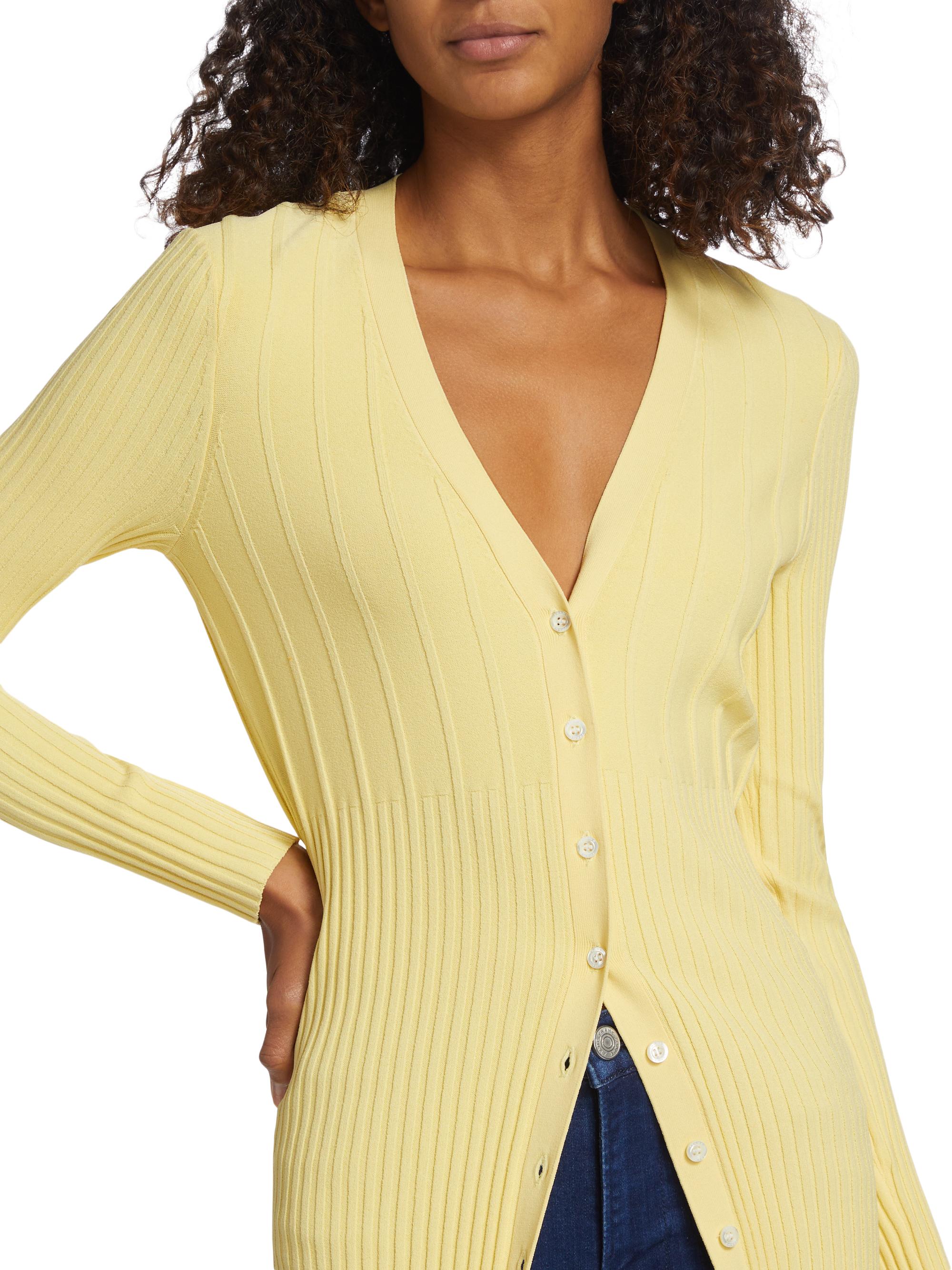 Frame Rib-Knit Long Cardigan | Saks Fifth Avenue