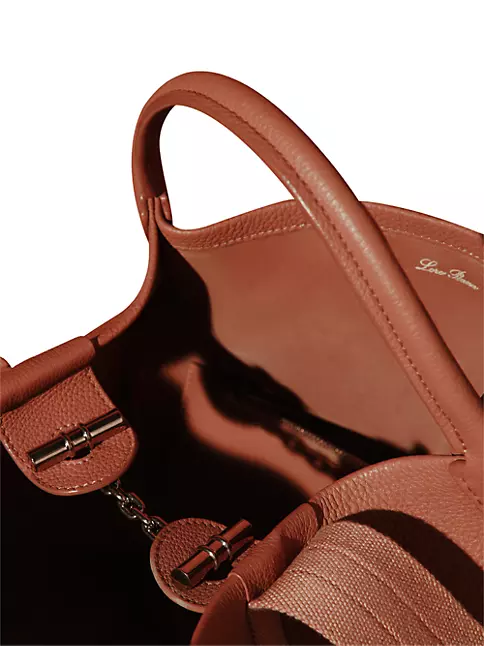 Loro Piana Alba Cabas Leather Handbag