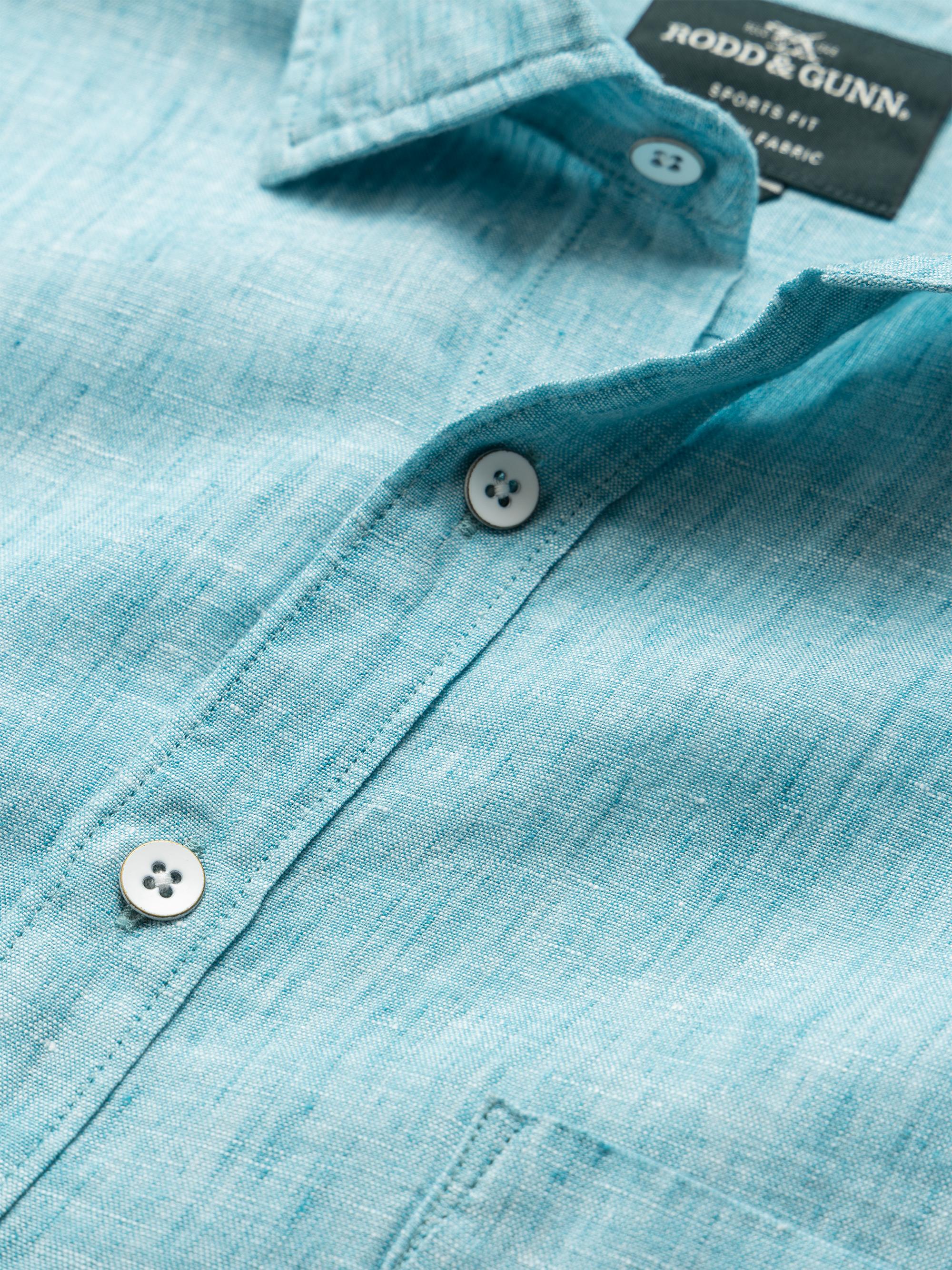 Rodd & Gunn Men's Coromandel Textured Shirt - Washed Teal | Thumbnail 5
