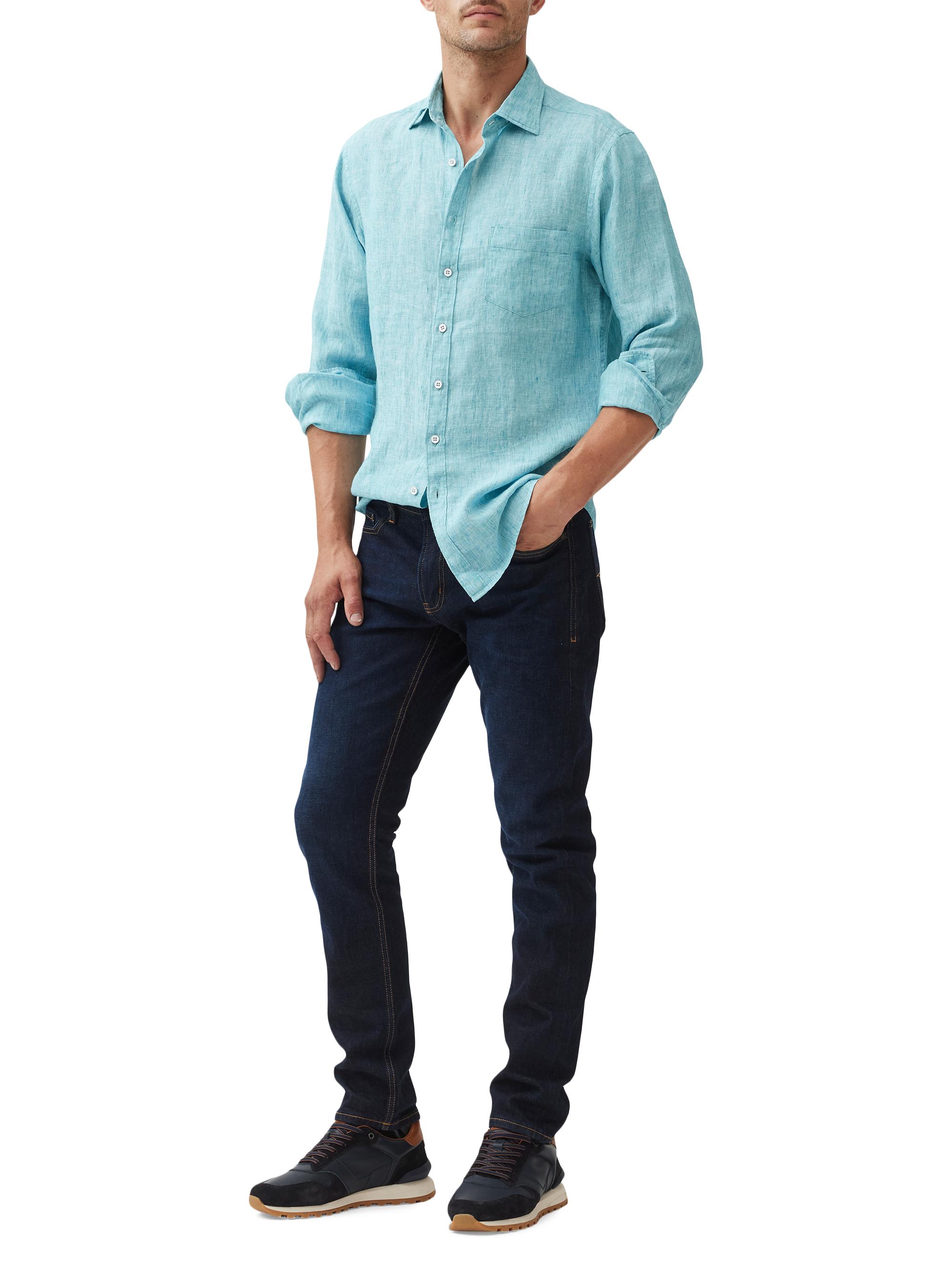 Rodd & Gunn Men's Coromandel Textured Shirt - Washed Teal | Thumbnail 2