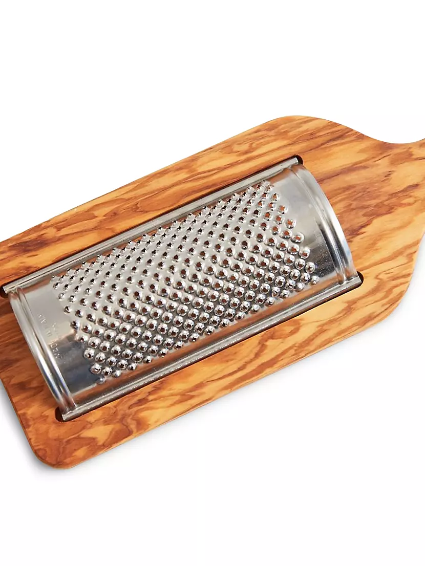 OLIVE WOOD GRATER WITH HANDLE