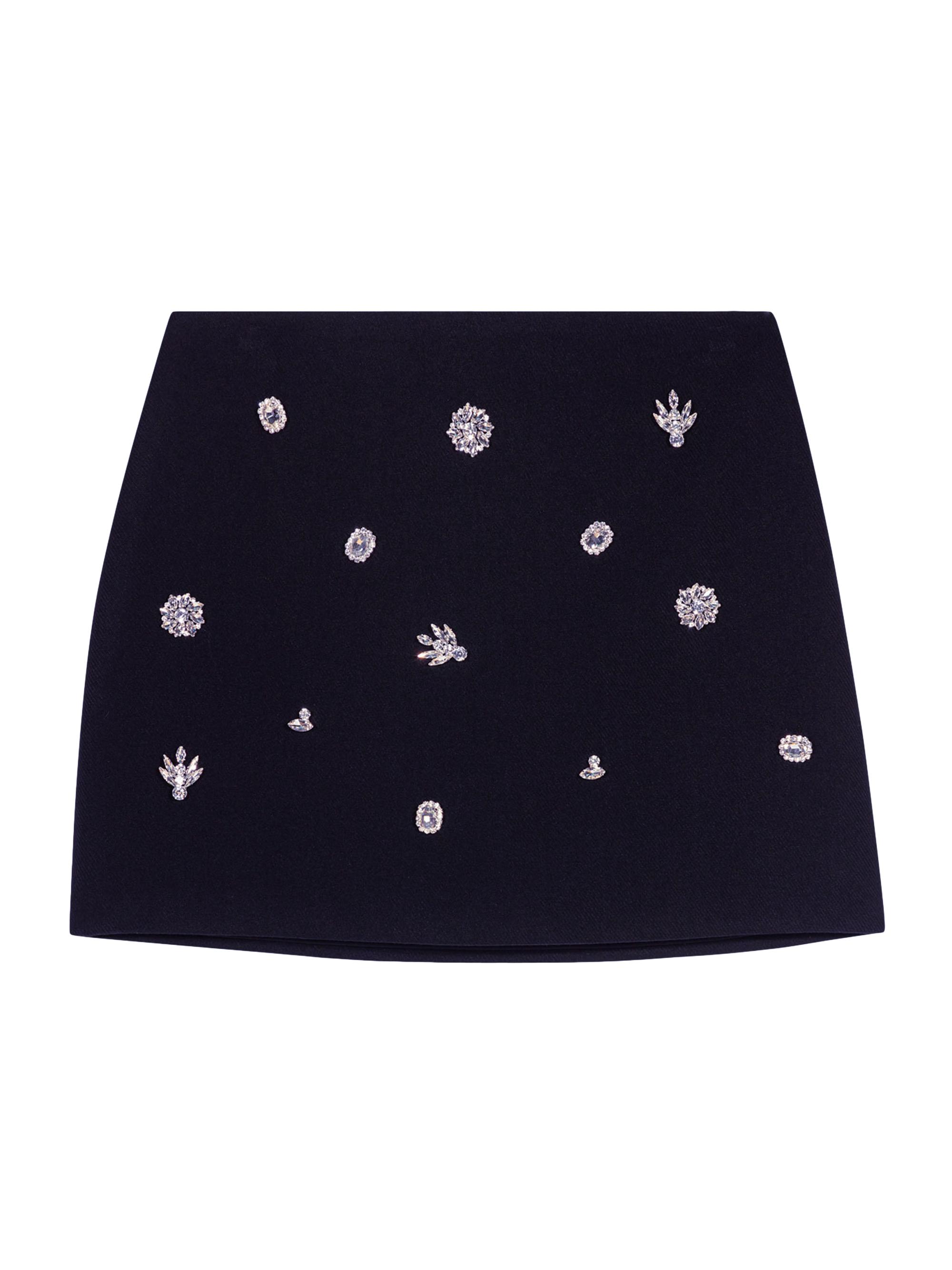 Maje Women's Diamanté Effect Skort - Black