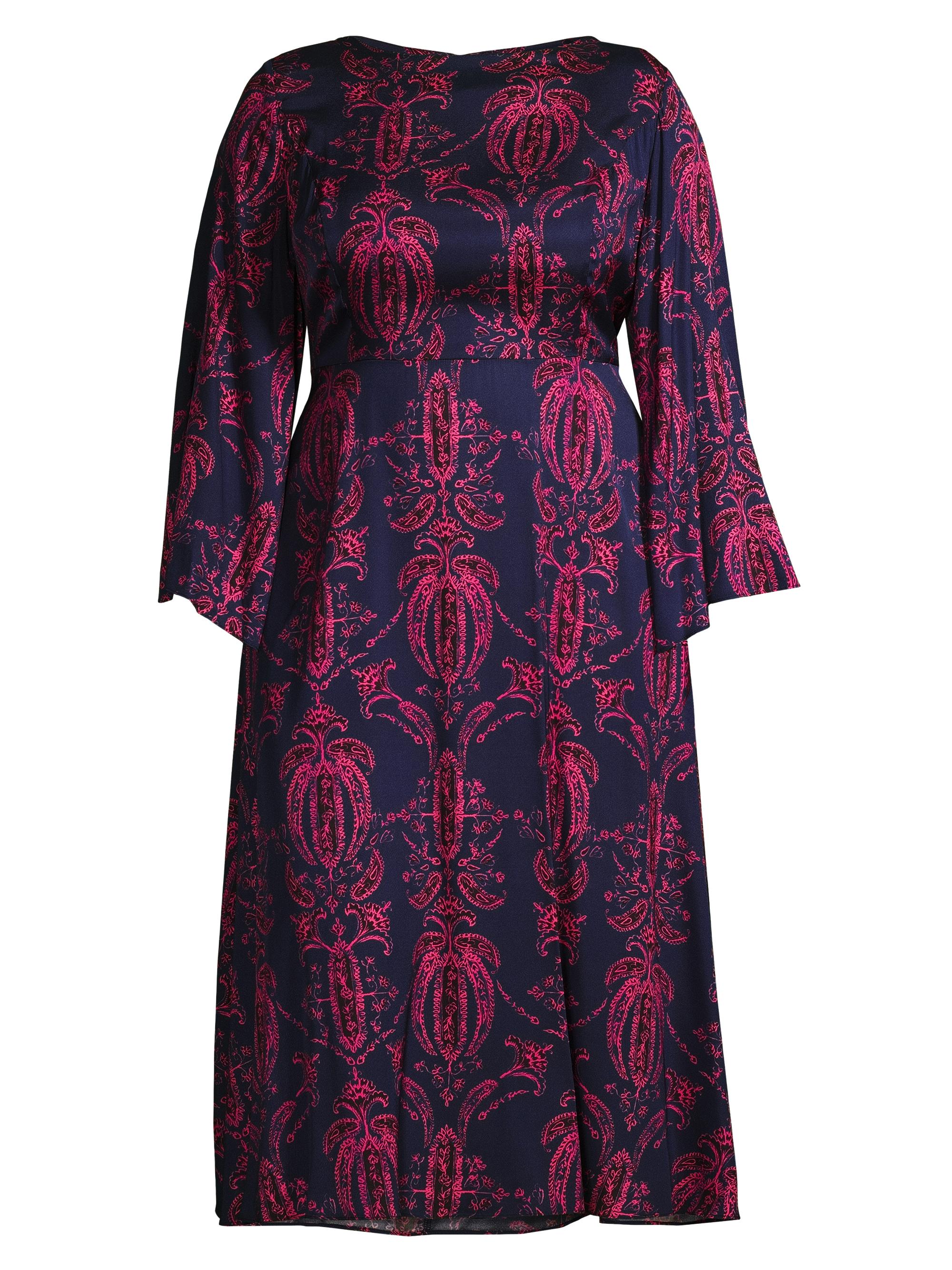 Gabriella Rossetti Women's Lucrezia Printed Midi-Dress - Navy Pink Multi