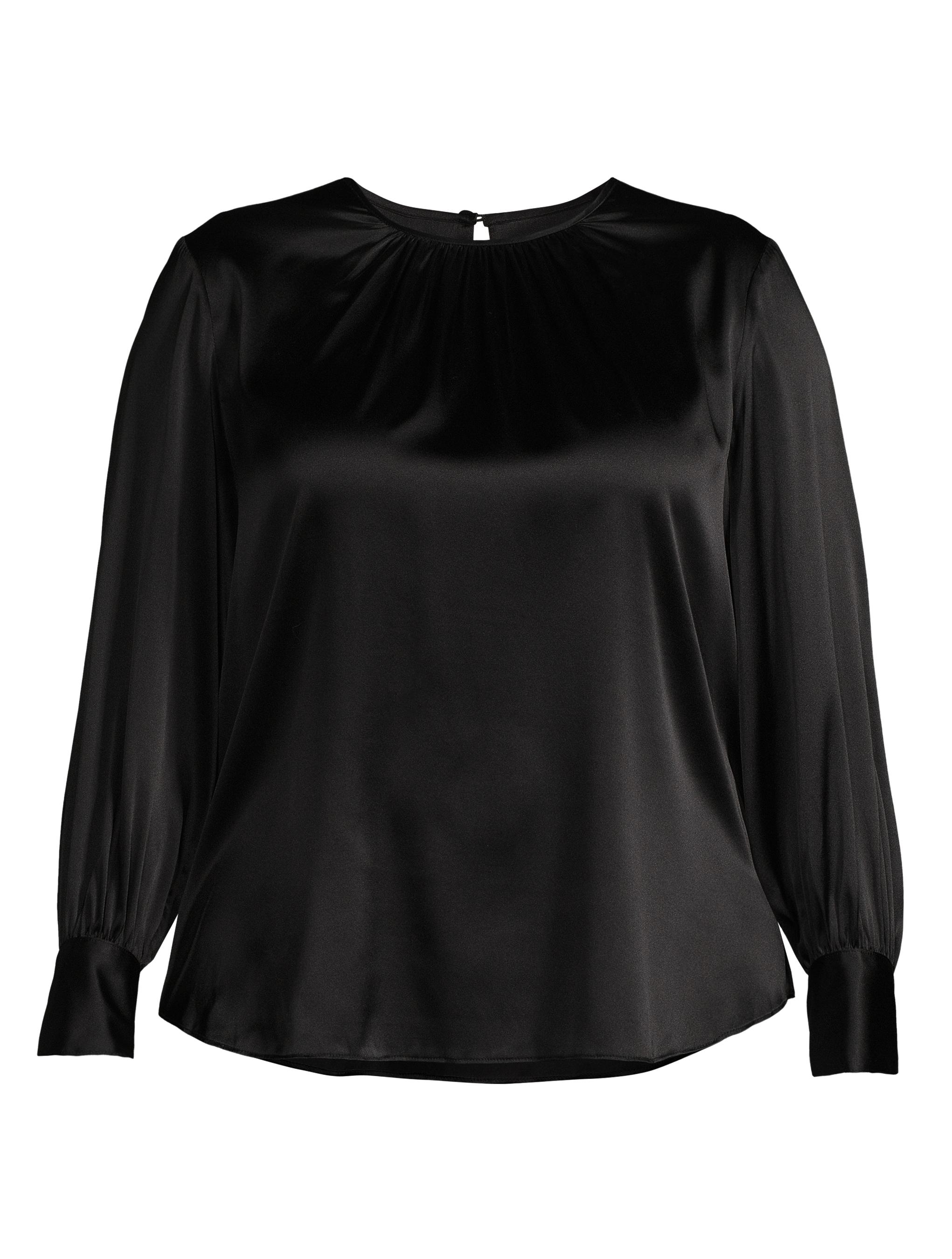 Gabriella Rossetti Women's Mimosa Pleated Silk Blouse - Midnight Black