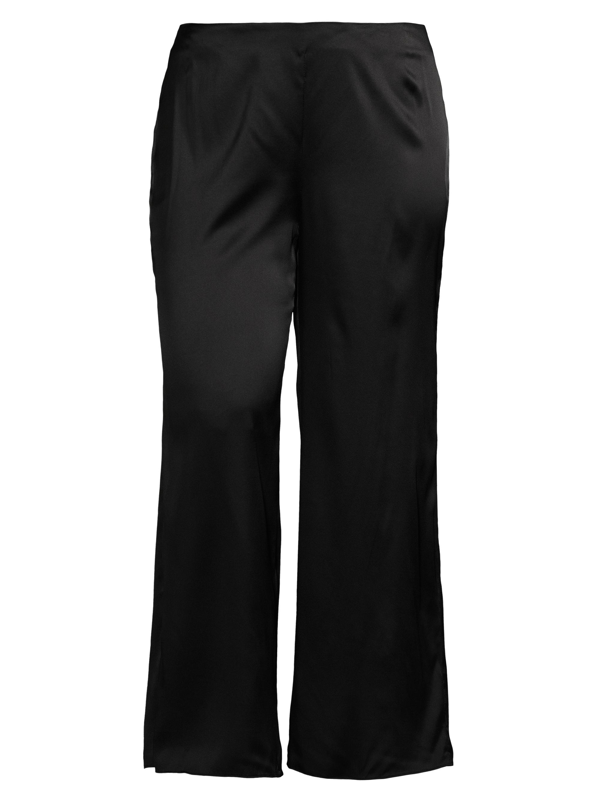 Gabriella Rossetti Women's Sofia Stretch-Silk Palazzo Pants - Midnight Black