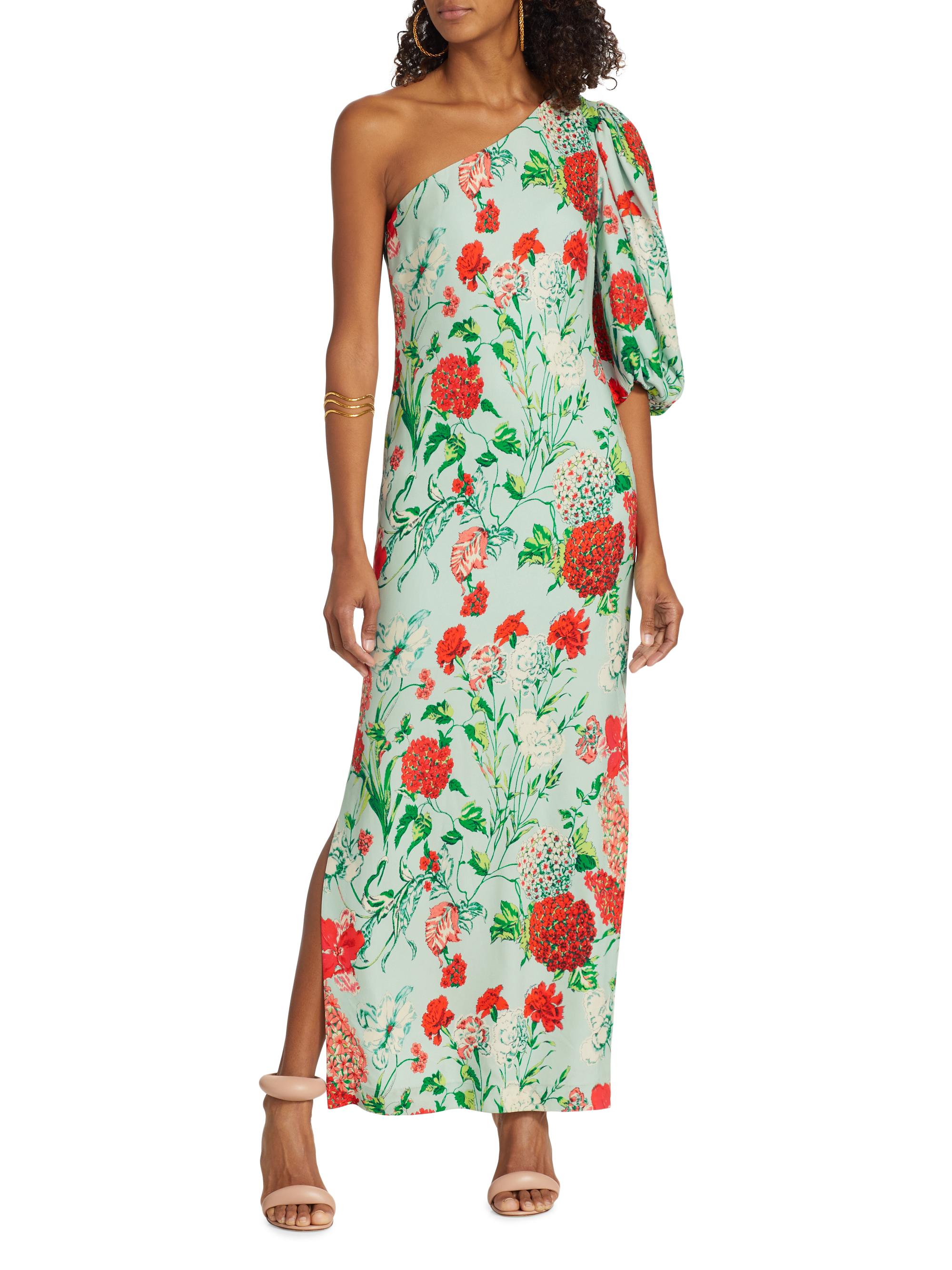 cara cara one shoulder dress Cara Cara Lucia Floral One-Shoulder Maxi Dress
