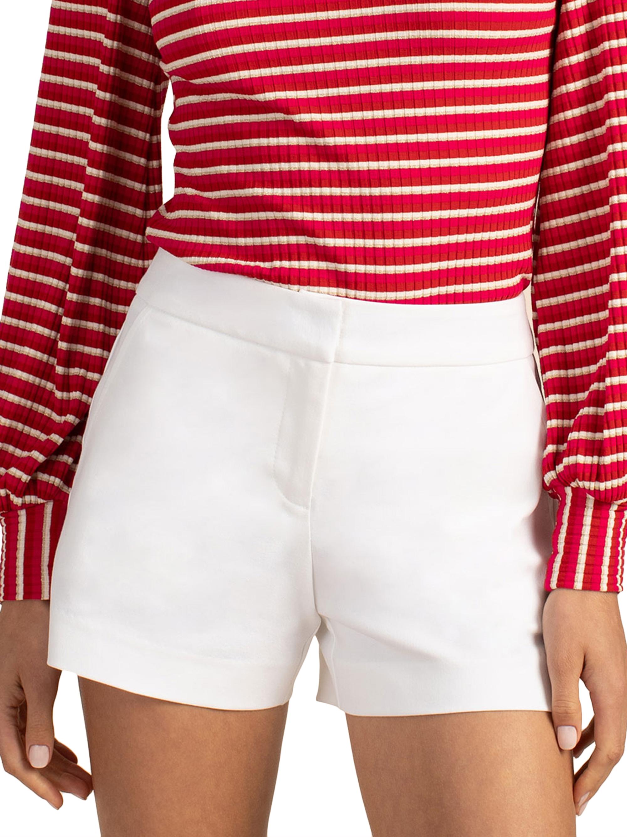 Trina Turk Women's Corbin Stretch-Cotton Shorts - White | Thumbnail 3