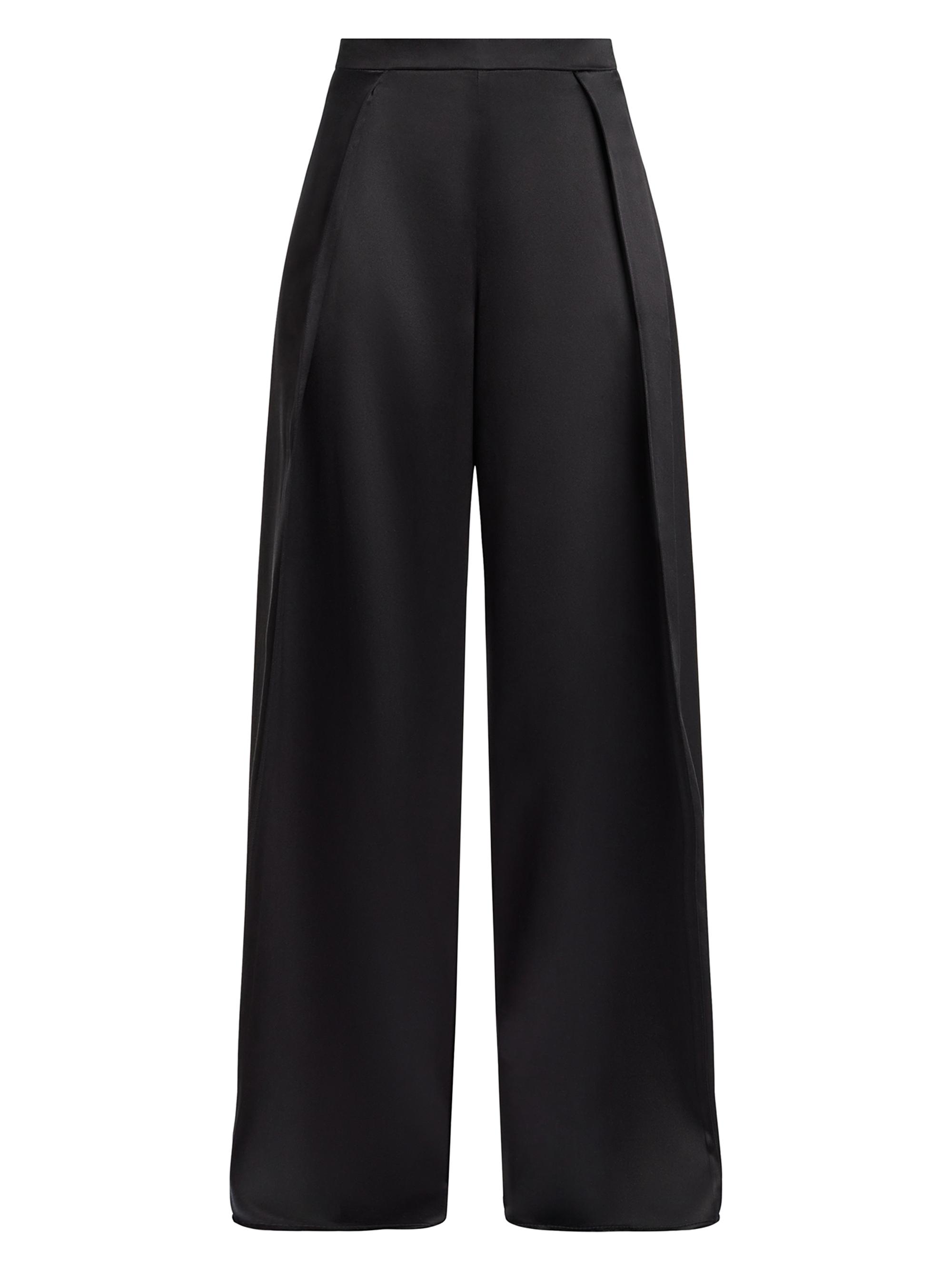 Hervé Léger Women's Pleated High-Rise Wide-Leg Pants - Black