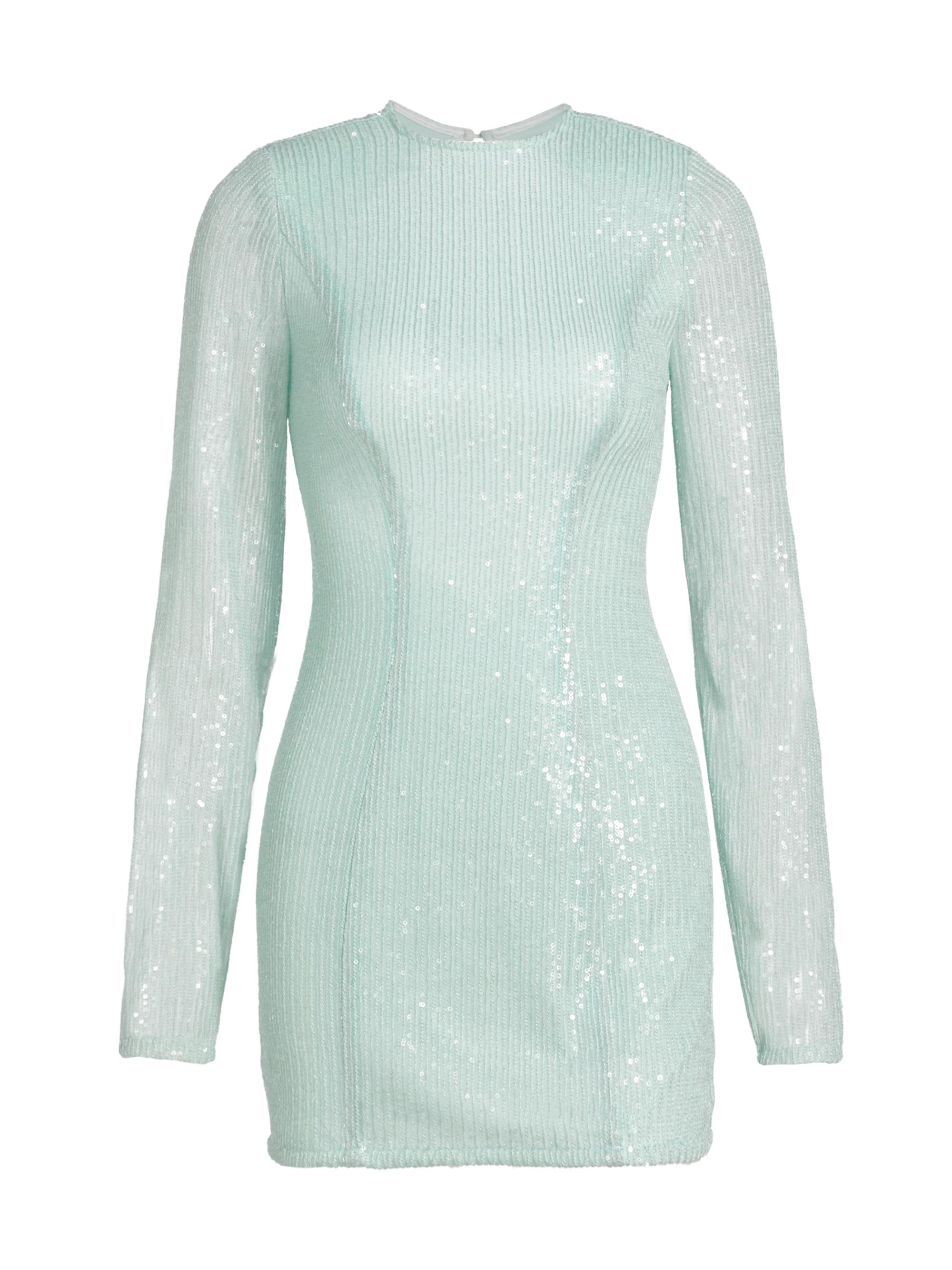 Rotate Birger Christensen Women's Sequined Open-Back Minidress - Wan Blue