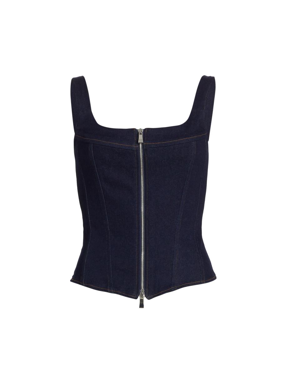 キャミソール cotton frill denim bustier セール】cotton frill denim bustier（キャミソール）｜HONEY MI