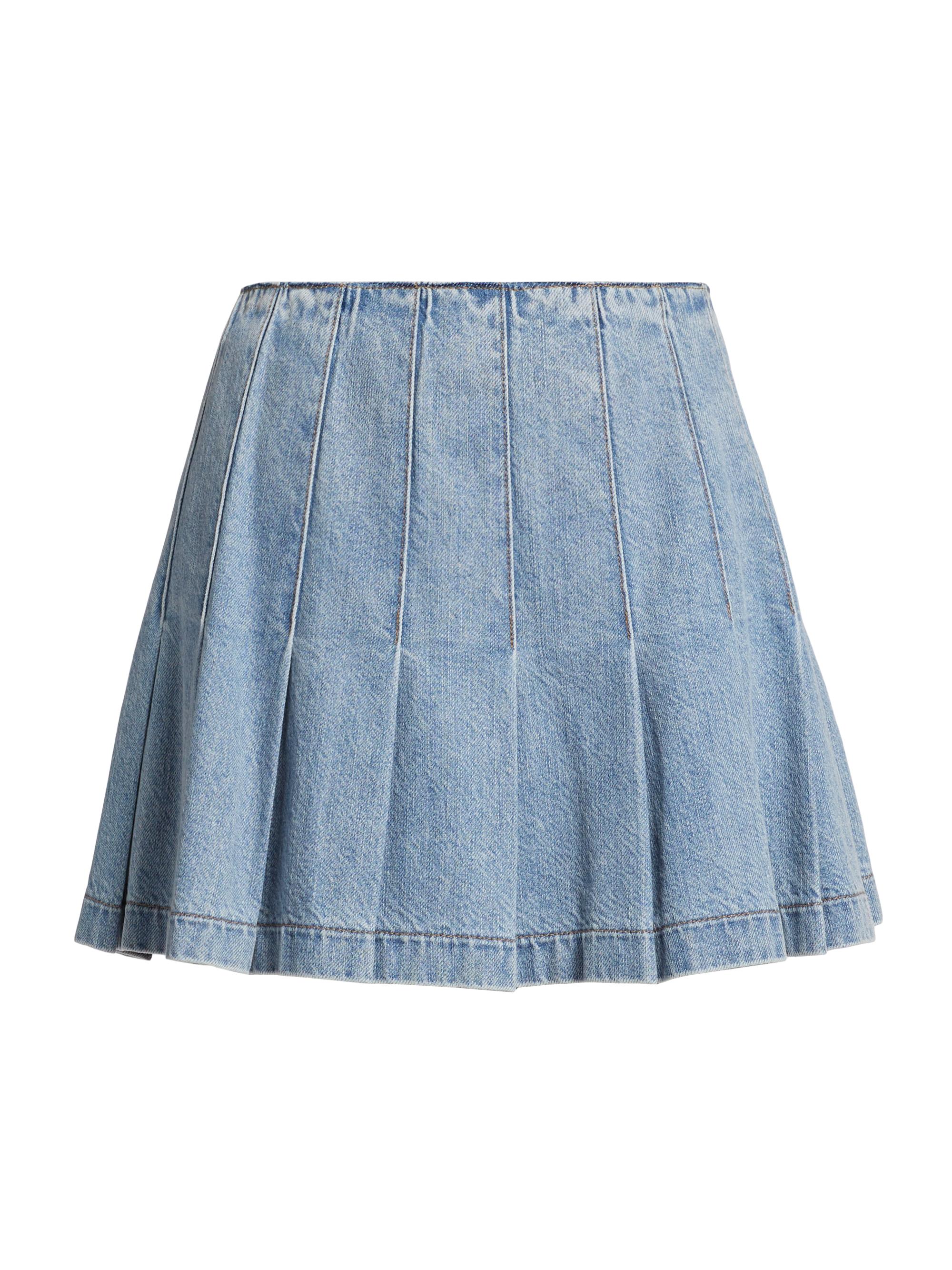 ALICE + OLIVIA Women's Carter Denim Skirt - Rockstar Blue