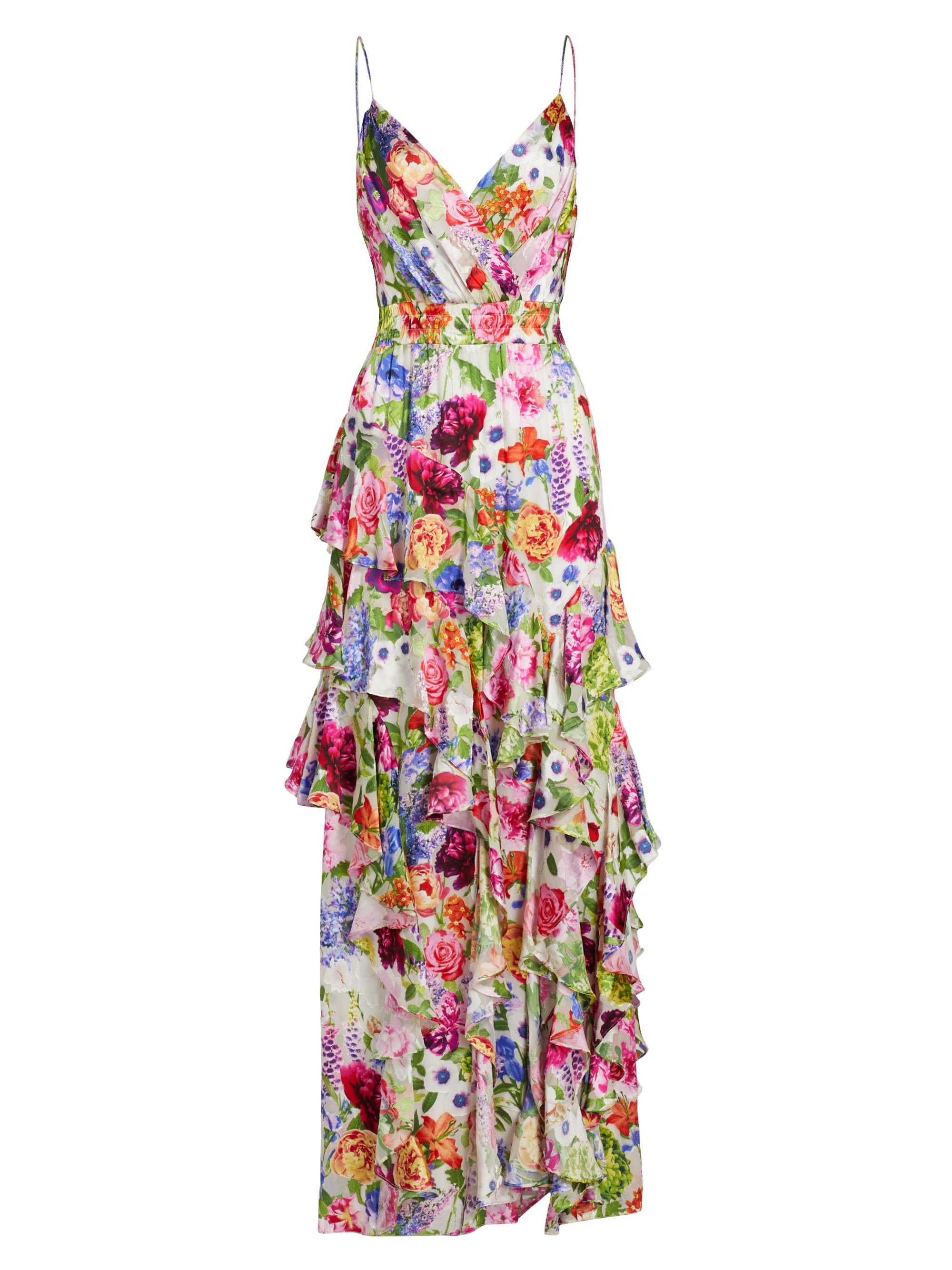 Alice + Olivia Women's Hayden Ruffled Floral Maxi Dress - Flower Shop
