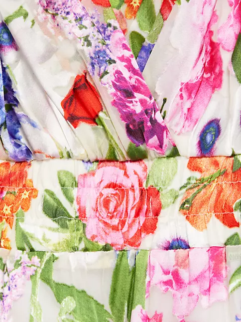 Alice + Olivia Hayden Ruffled Floral Maxi Dress