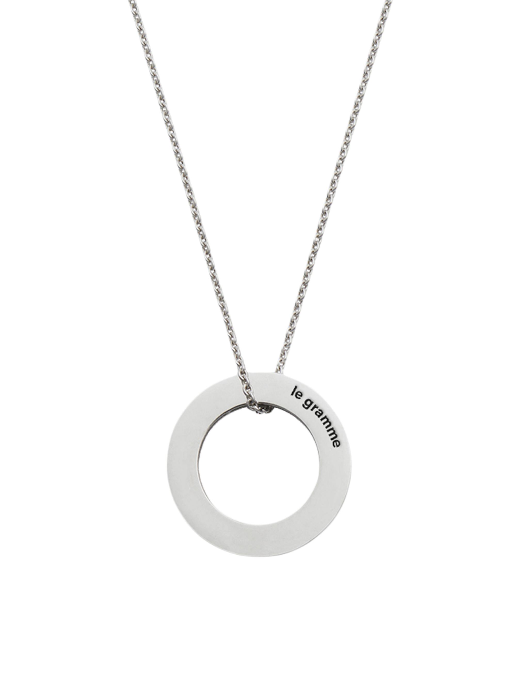 Le Gramme Men's Unisex 2.5g Polished & Brushed Sterling Silver Pendant Necklace - Silver