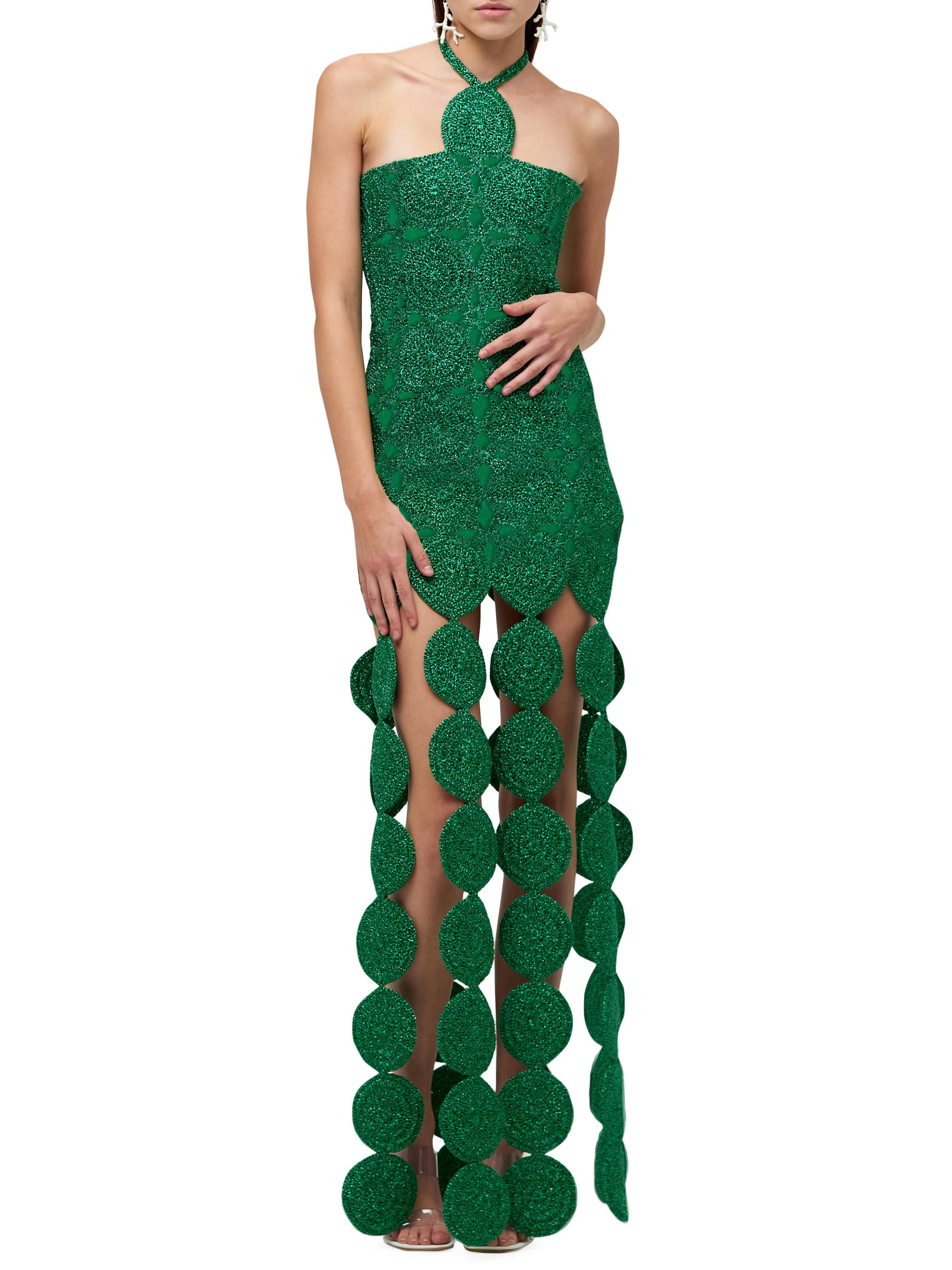 Simon Miller Women's Beep Beep Cricular Carwash Fringe Gown - Gummy Green