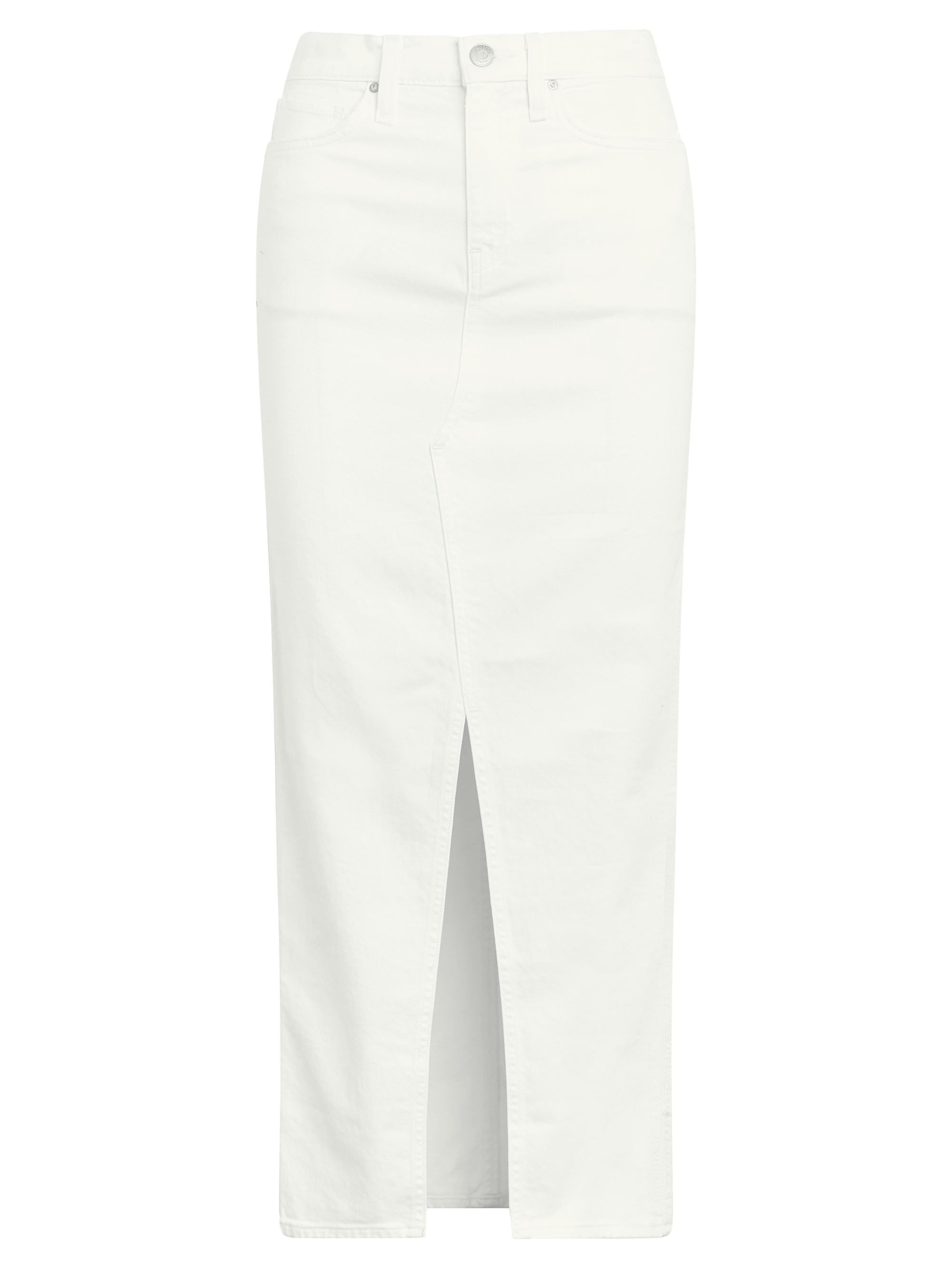 Hudson Jeans Women's Reconstructed Denim Midi-Skirt - White