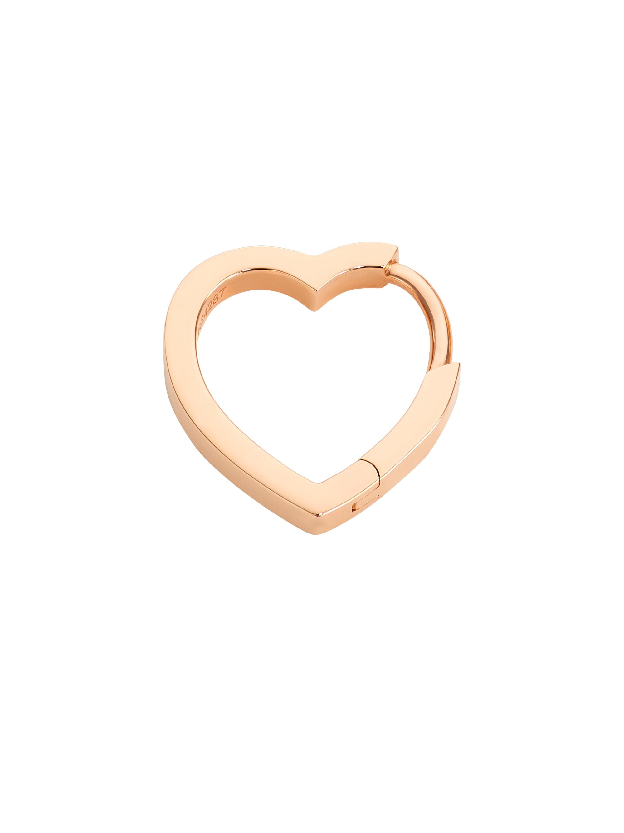 Repossi Women's Antifer 18K Pink Gold  Heart Hoop Single Earring - Pink Gold