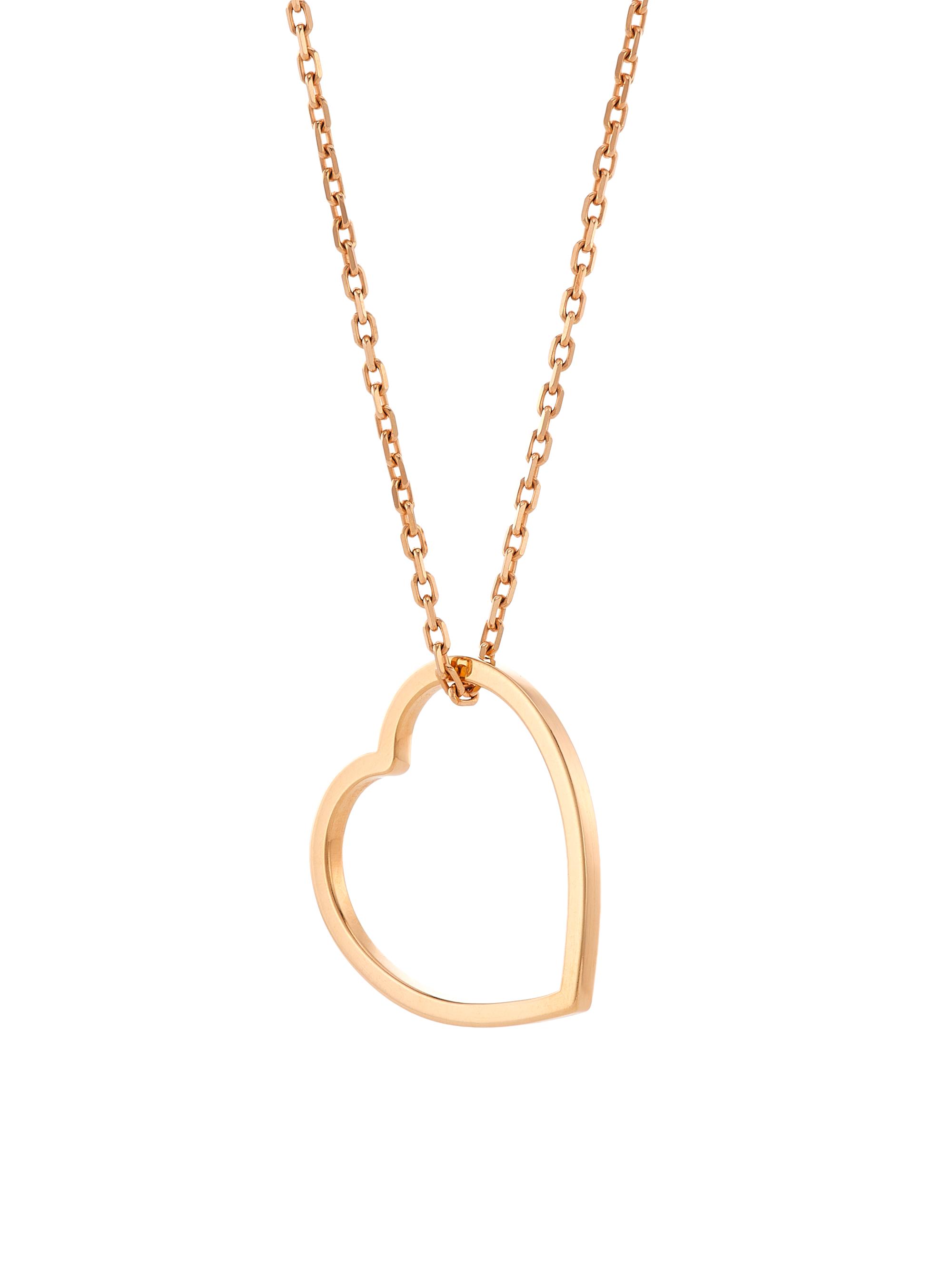 Repossi Women's Antifer 18K Gold Heart Long Pendant Necklace - Pink Gold
