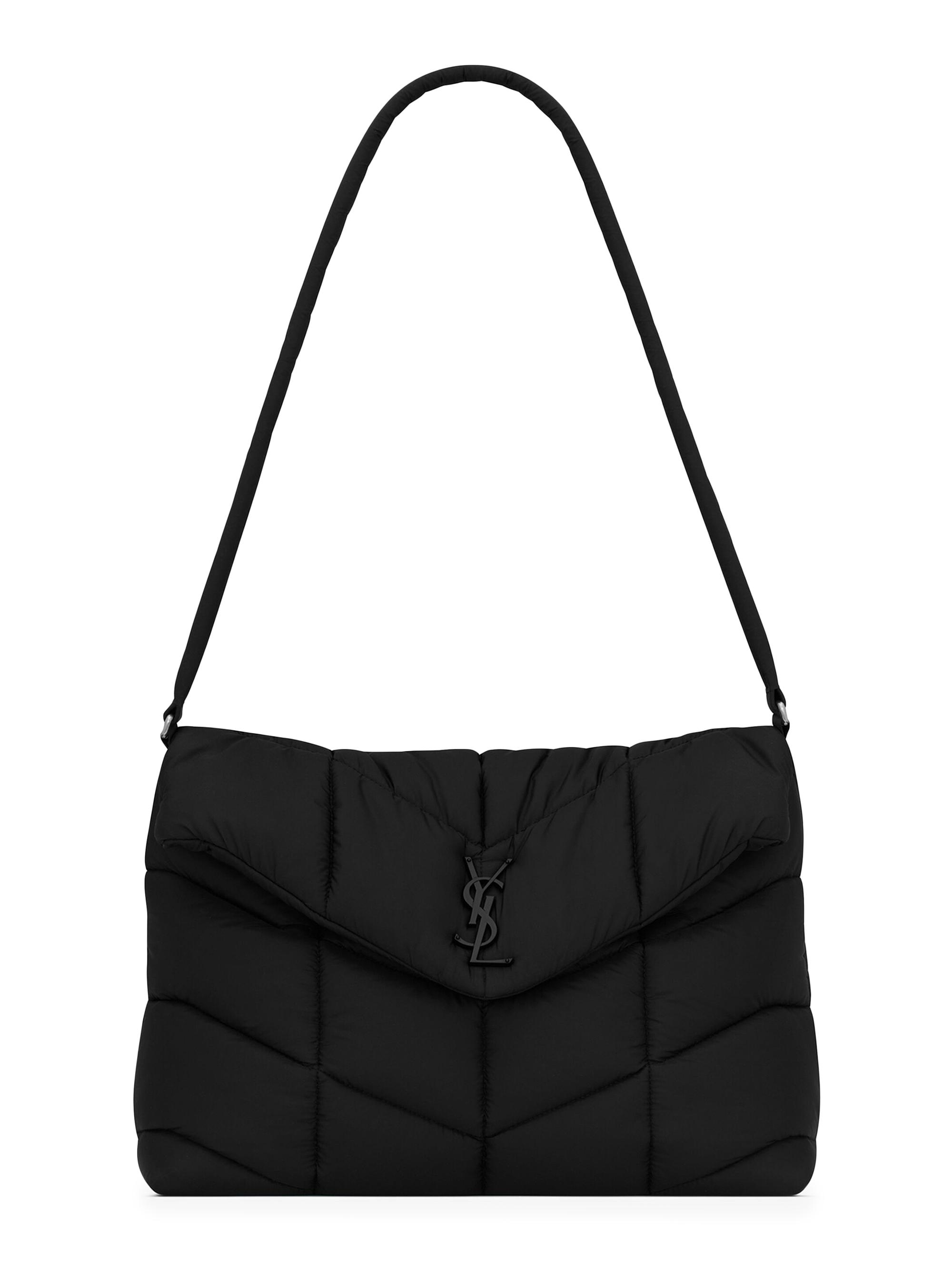 Saint Laurent Women's Puffer Messenger Bag in Econyl Regenerated Nylon - Black
