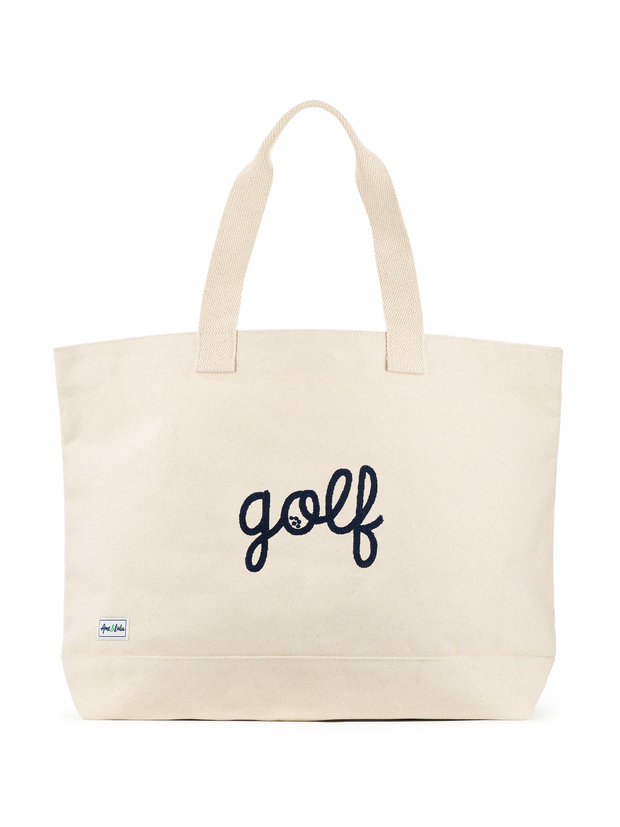 Ame & Lulu Women's Country Club Canvas Tote - Golf Stitched