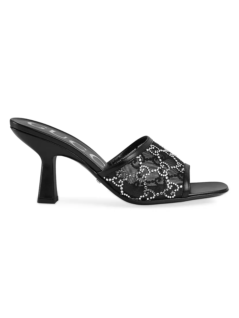 Chanel 23P Black Mesh Patent Leather CC Logo Slide Sandal Flat Flip Flop  Mule 38