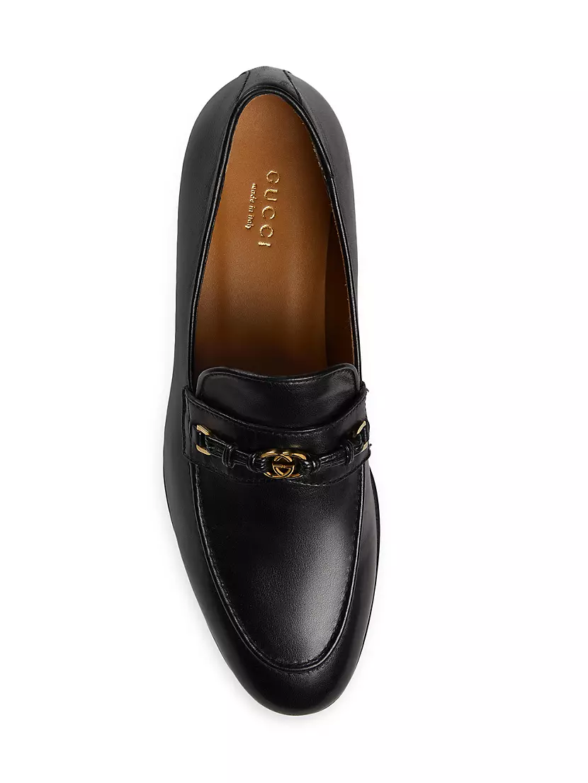 Shop Gucci Ed GG Leather Loafers | Saks Fifth Avenue