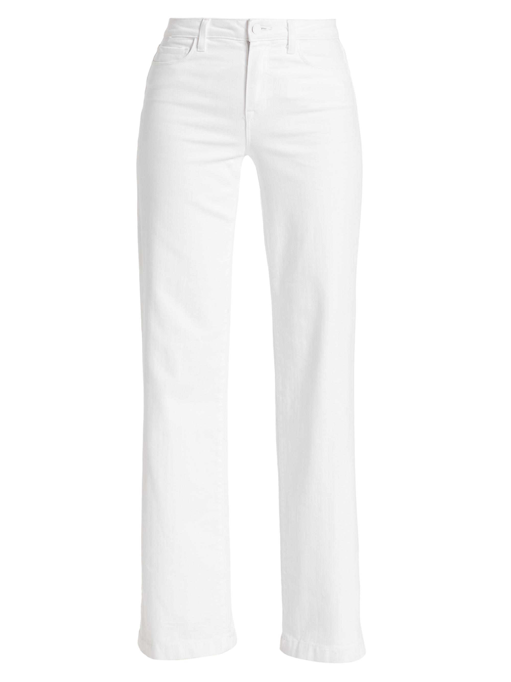 L'AGENCE Women's Clayton High-Rise Wide-Leg. Jeans - Blanc