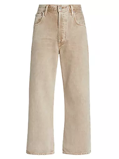 Gaucho High-Rise Cropped Wide-Leg Jeans