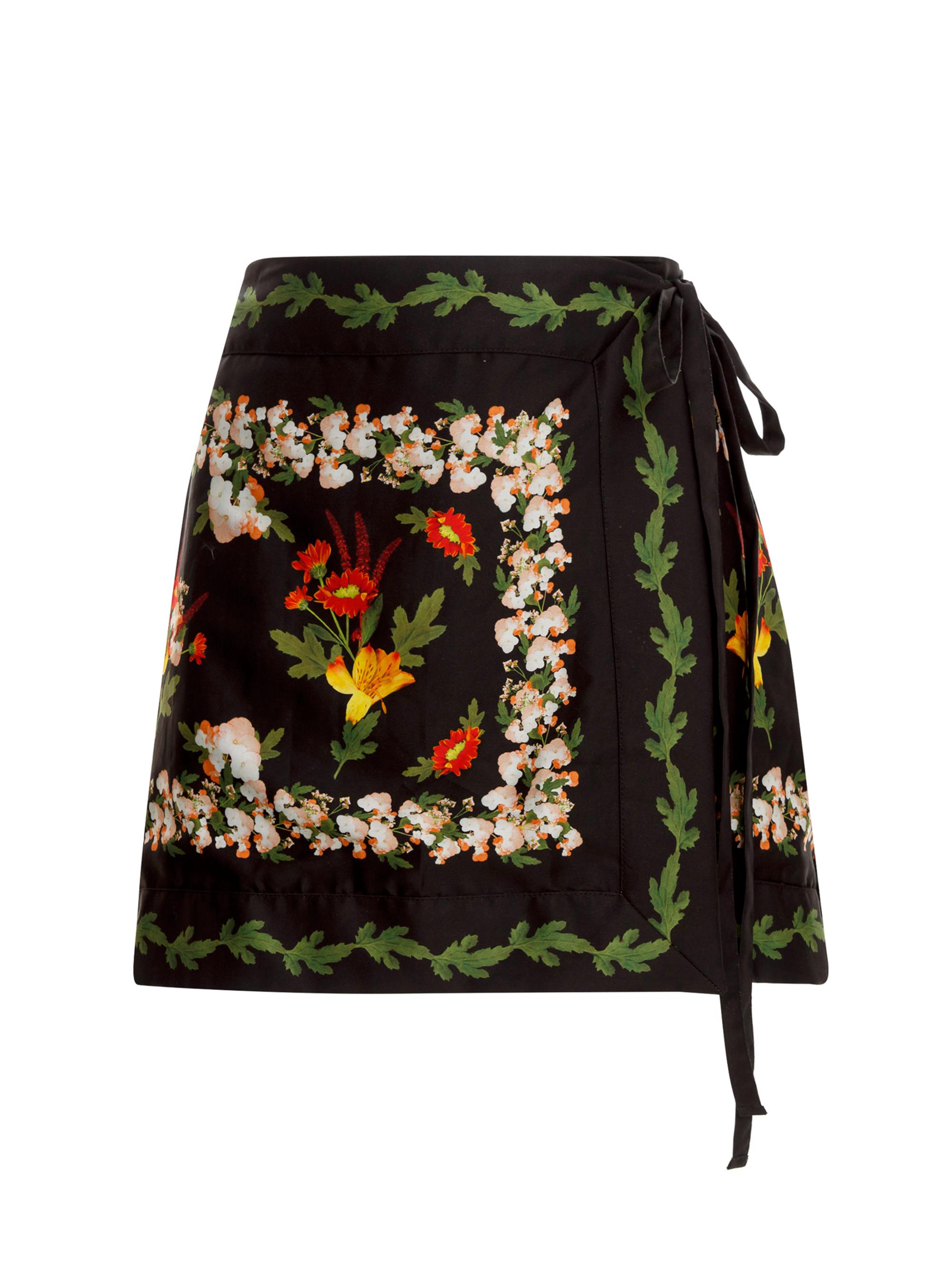 Agua by Agua Bendita Women's Luna Clementina Wrap Mini Skirt - Black