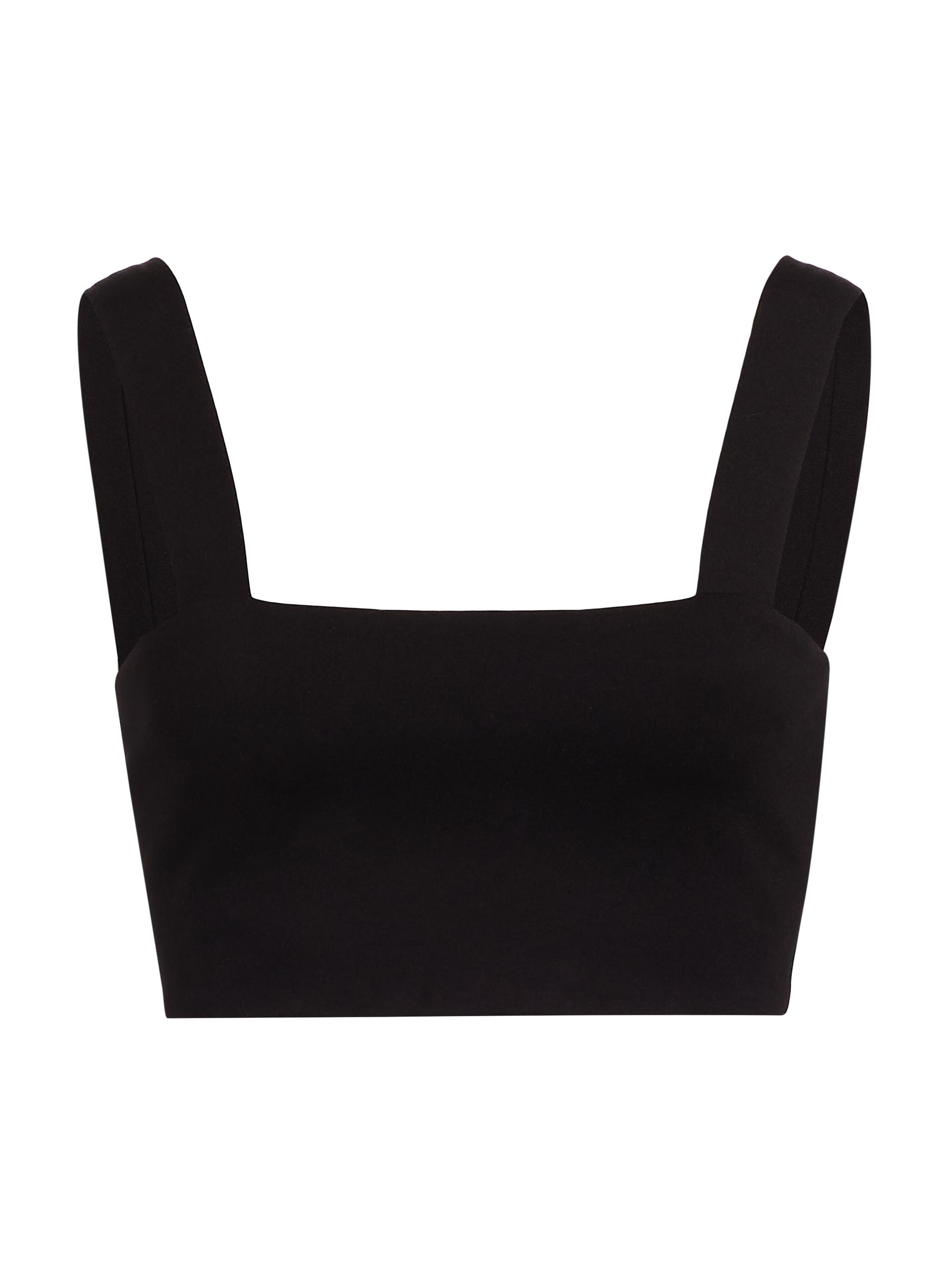 SPRWMN Women's Square Neck Crop Top - Black