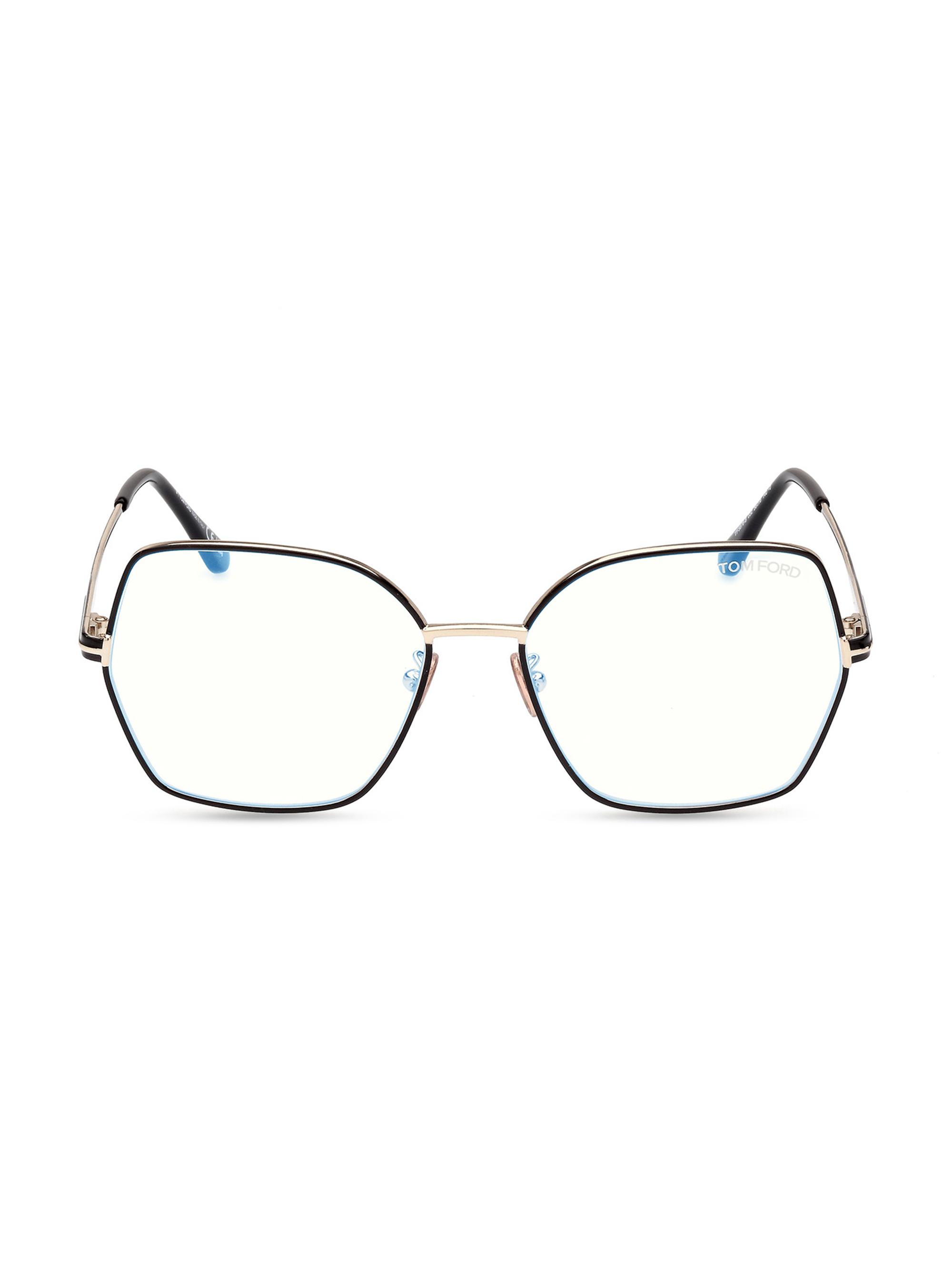 TOM FORD Women's 56MM Blue Block Optical Glasses - Shiny Pale Gold