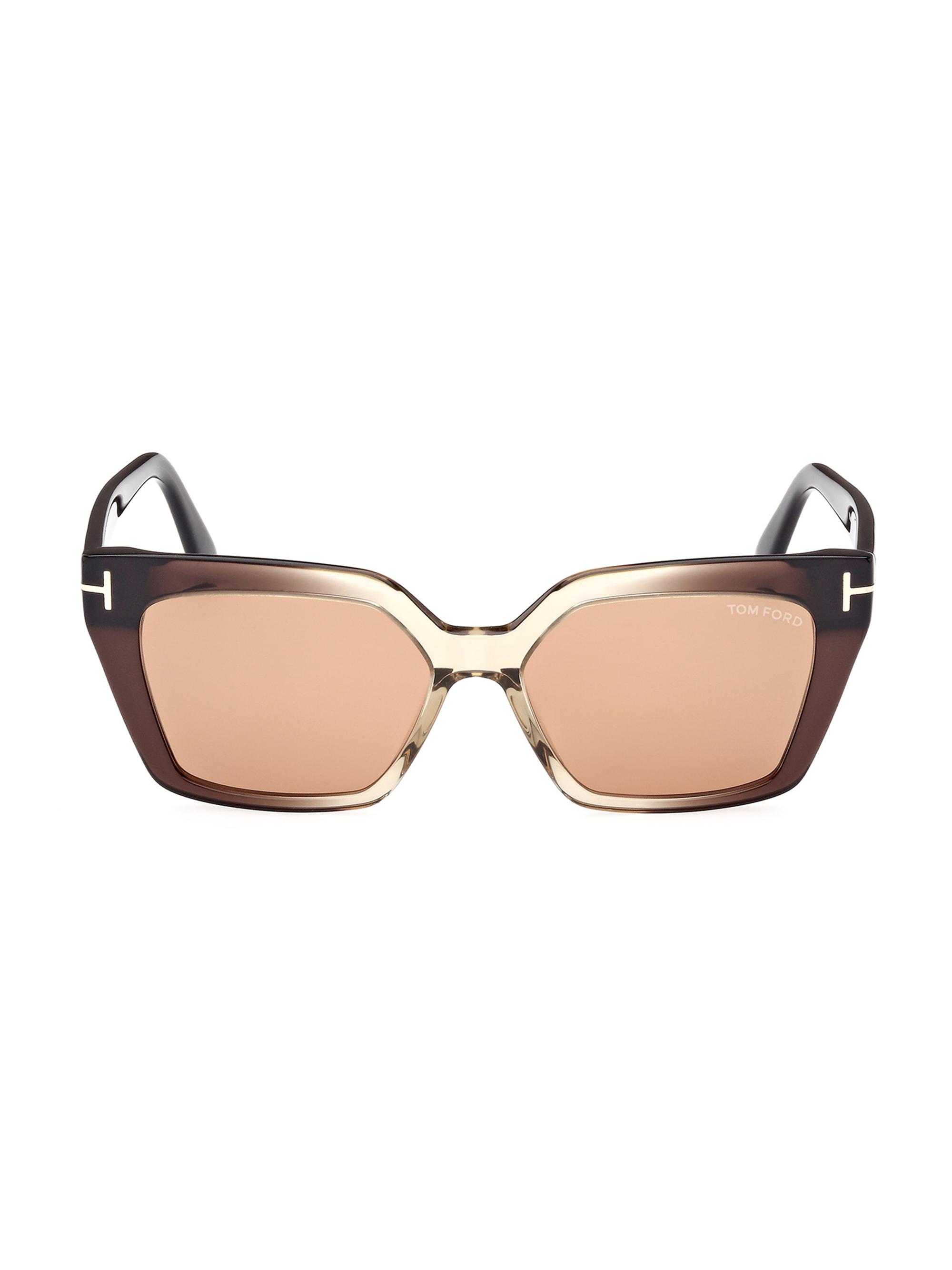 TOM FORD Women's Winona Acetate 53MM Cat-Eye Sunglasses - Shiny Transparent Light Brown