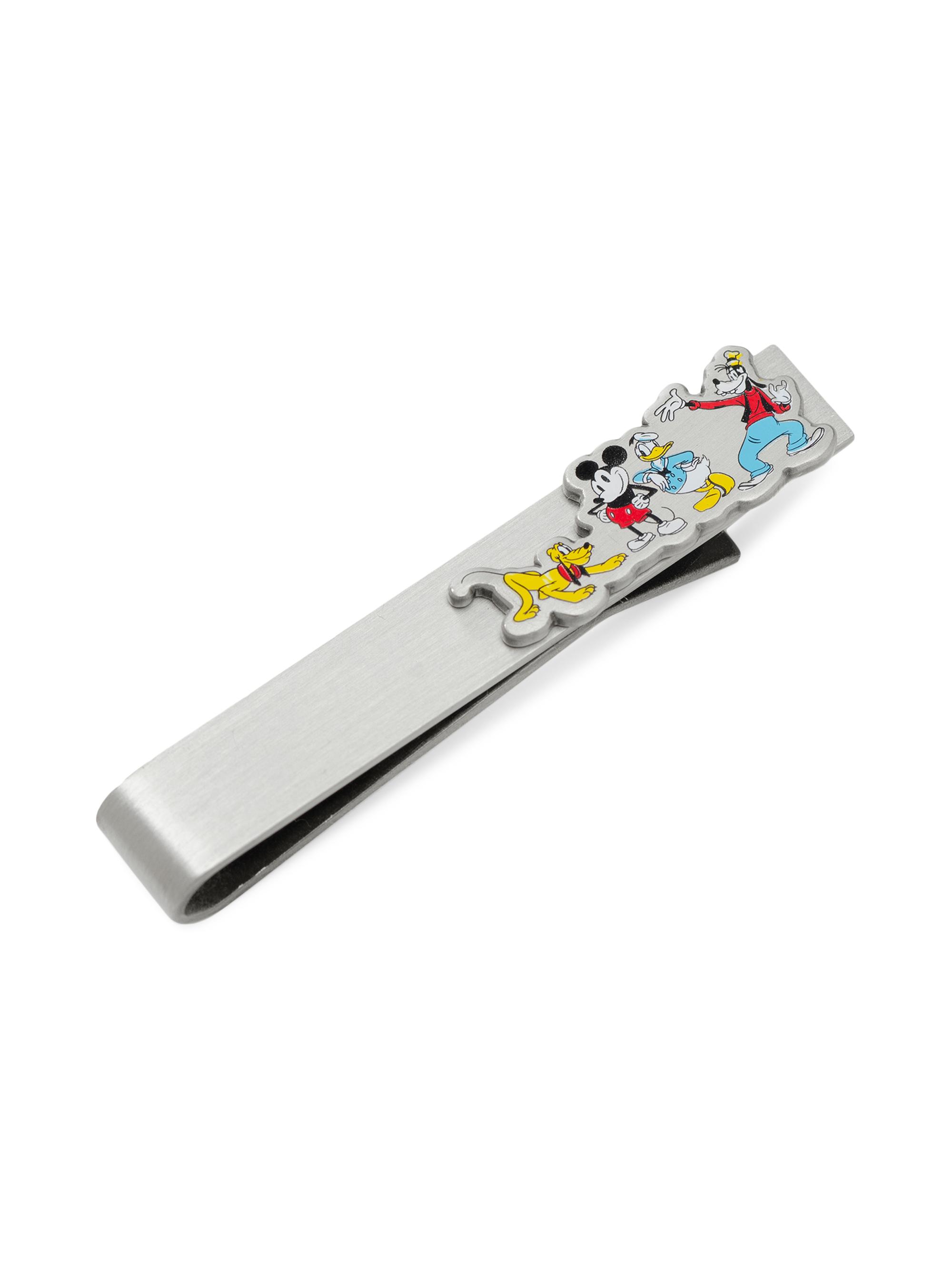 Cufflinks, Inc. Men's Disney Mickey & Friends Printed Silvertone Tie Bar - Silver