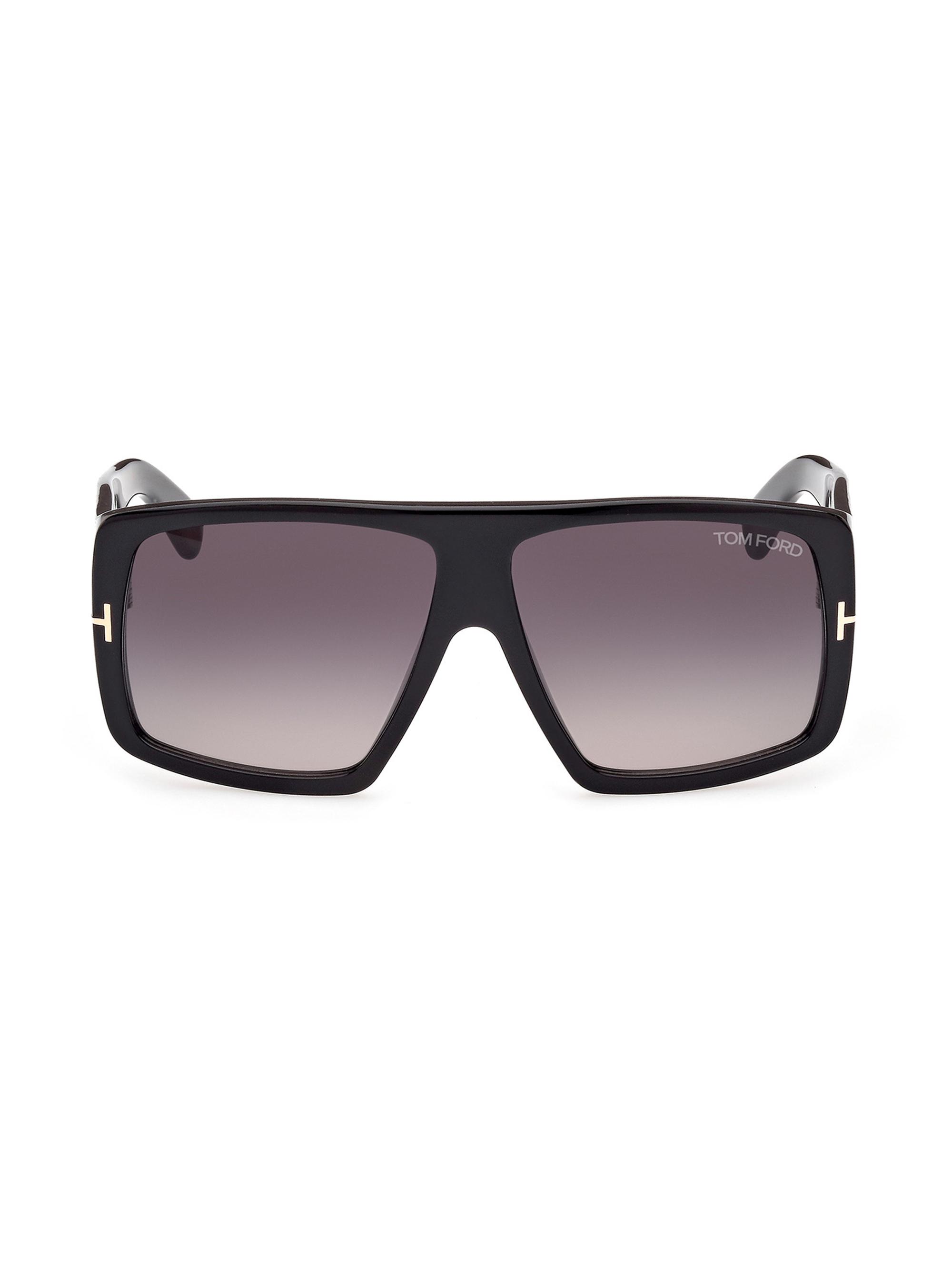 TOM FORD Women's Raven 60MM Square Sunglasses - Shiny Black