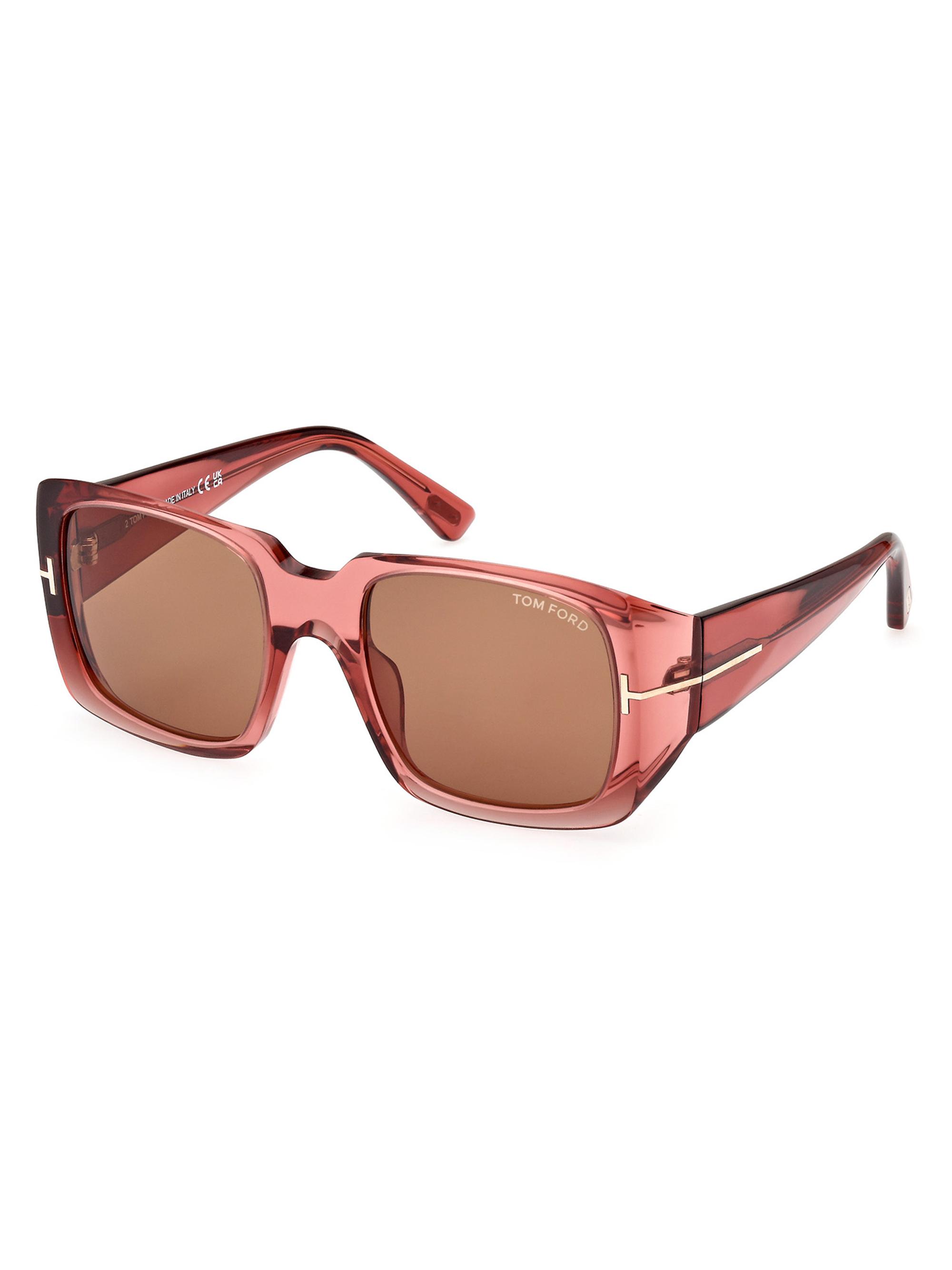 TOM FORD Women's Ryder 51MM Square Sunglasses - Shiny Pink Brown