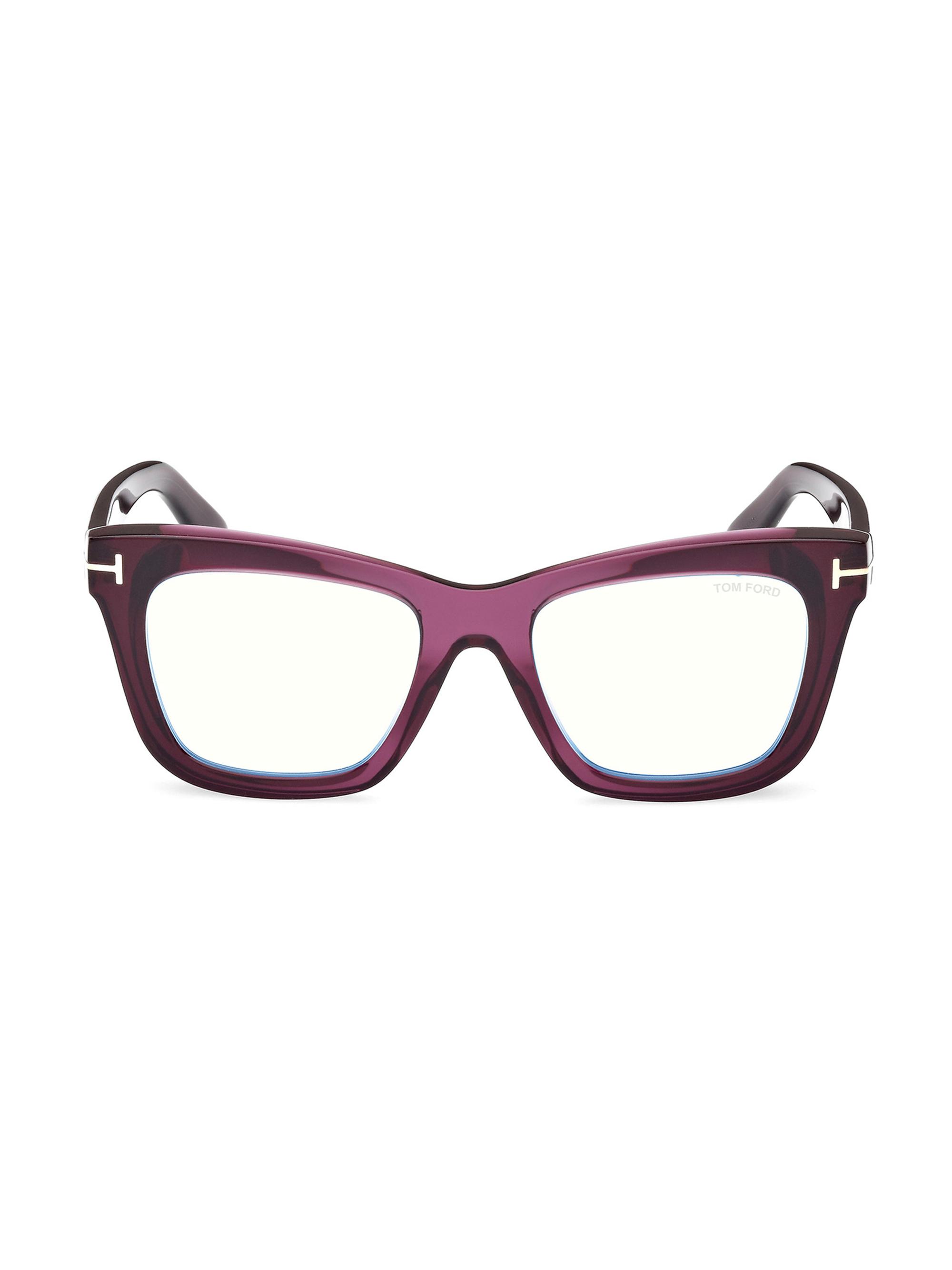 TOM FORD Women's Raven 52MM Blue Block Glasses - Dark Violet