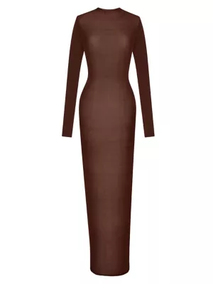 Saint Laurent Long Dress in Viscose | Saks Fifth Avenue